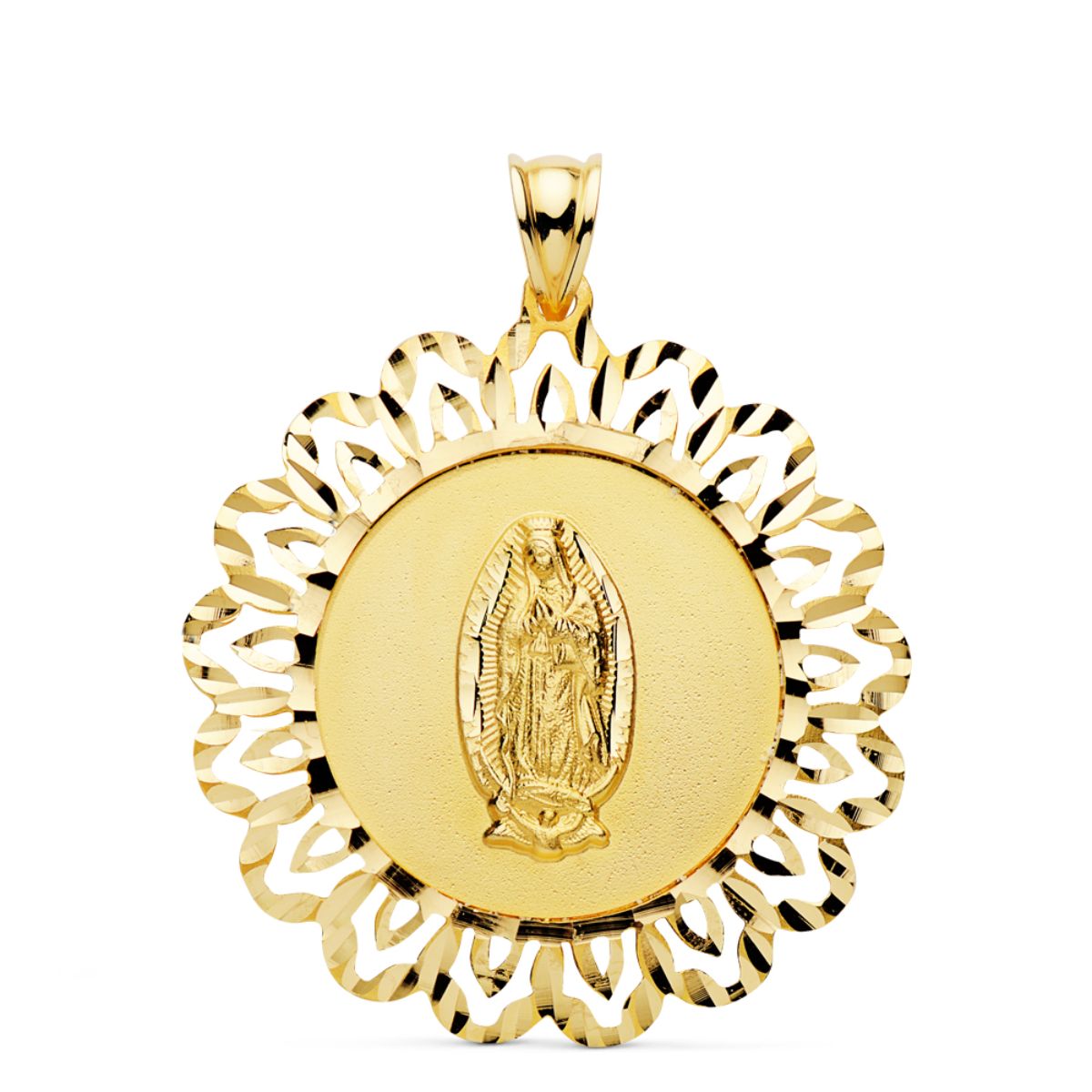 18K Guadalupe Boldogasszony-érem 37X34MM