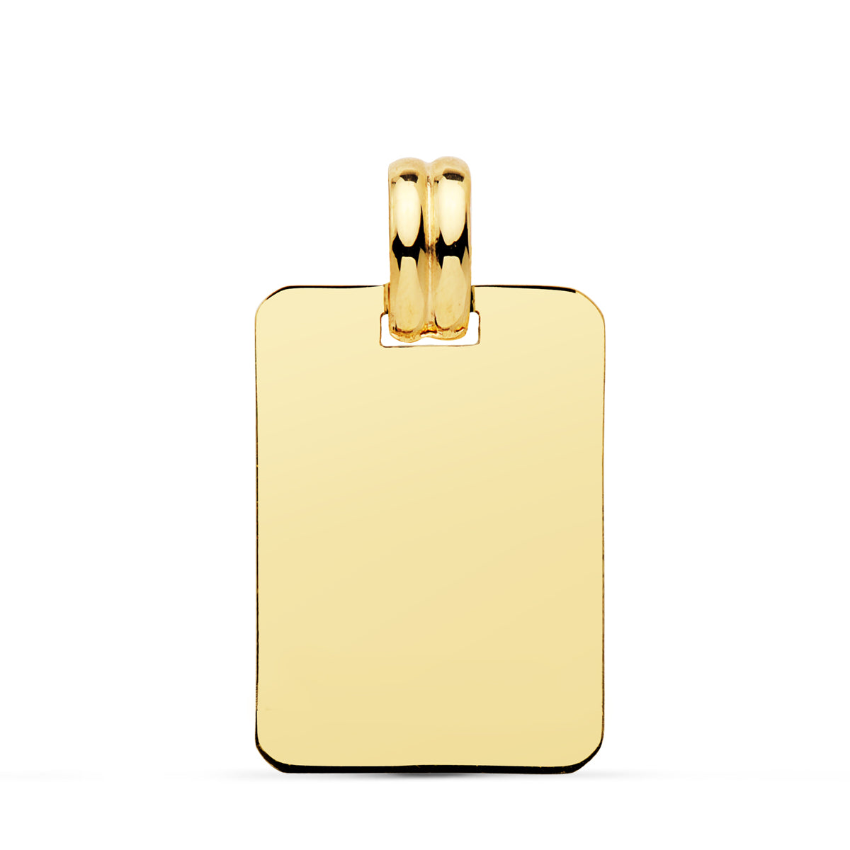 Talířový talíř Lesklý talíř ze žlutého 18K zlata 20X14 mm