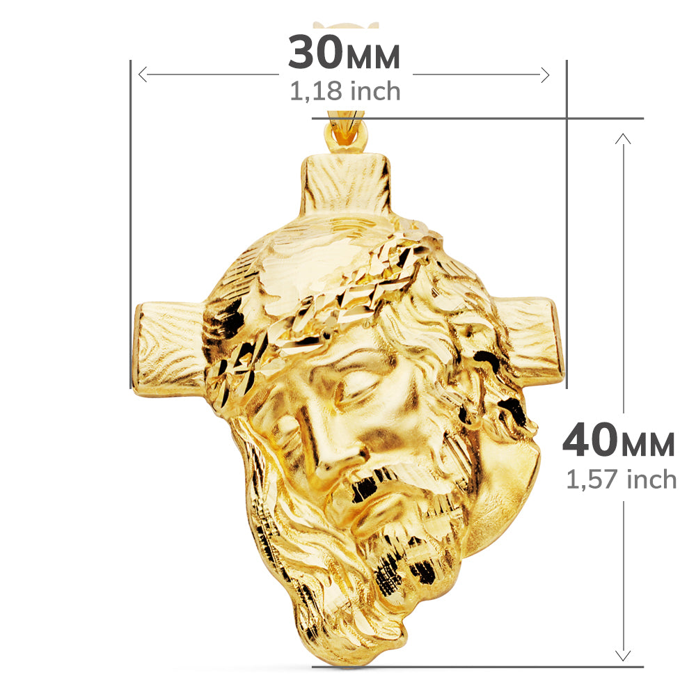 18K Christusportrethanger 40X30MM