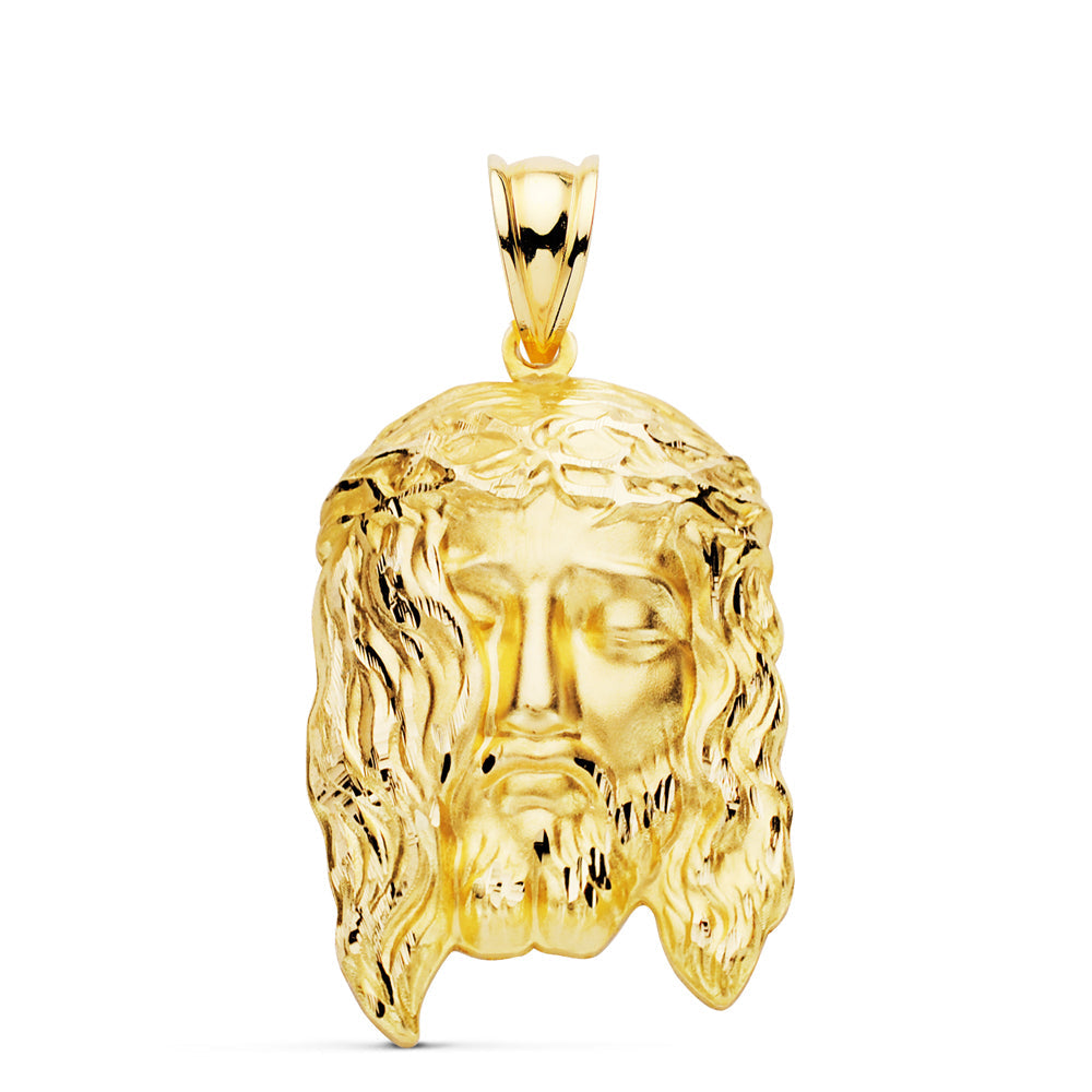 Pendentif portrait du Christ Or jaune 18 carats – 30 mm