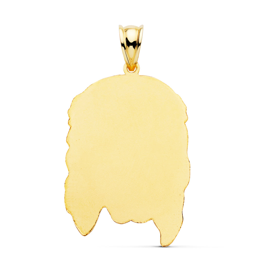 Pendentif Visage Saint Christ Or Jaune 18K 35X20 mm