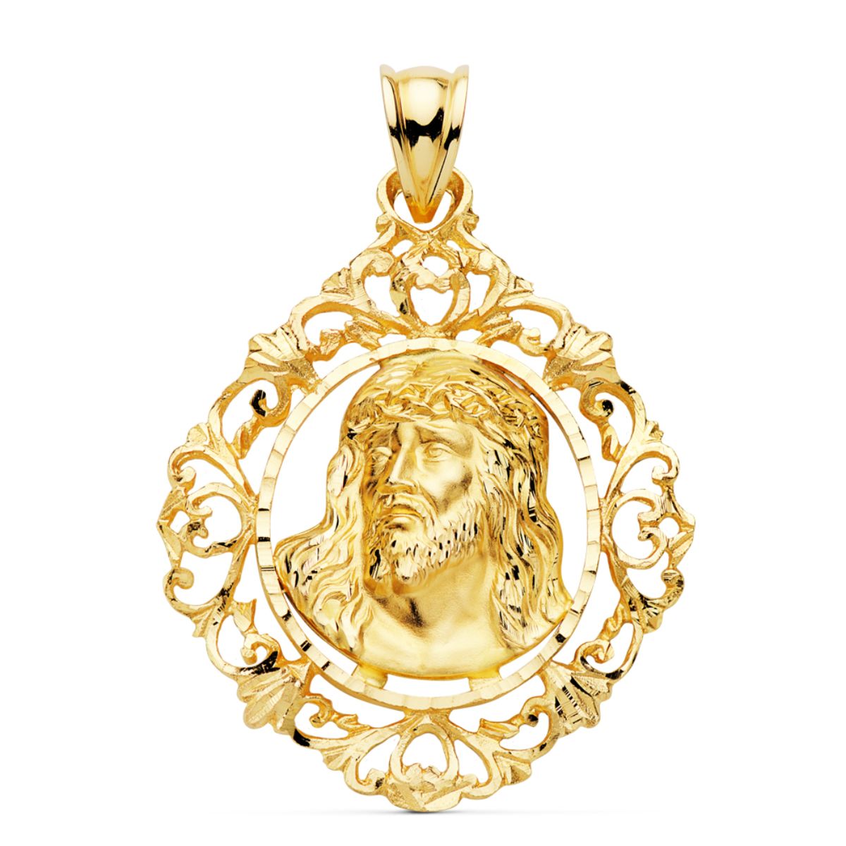 18K Openwork Christ Medal 32X29MM