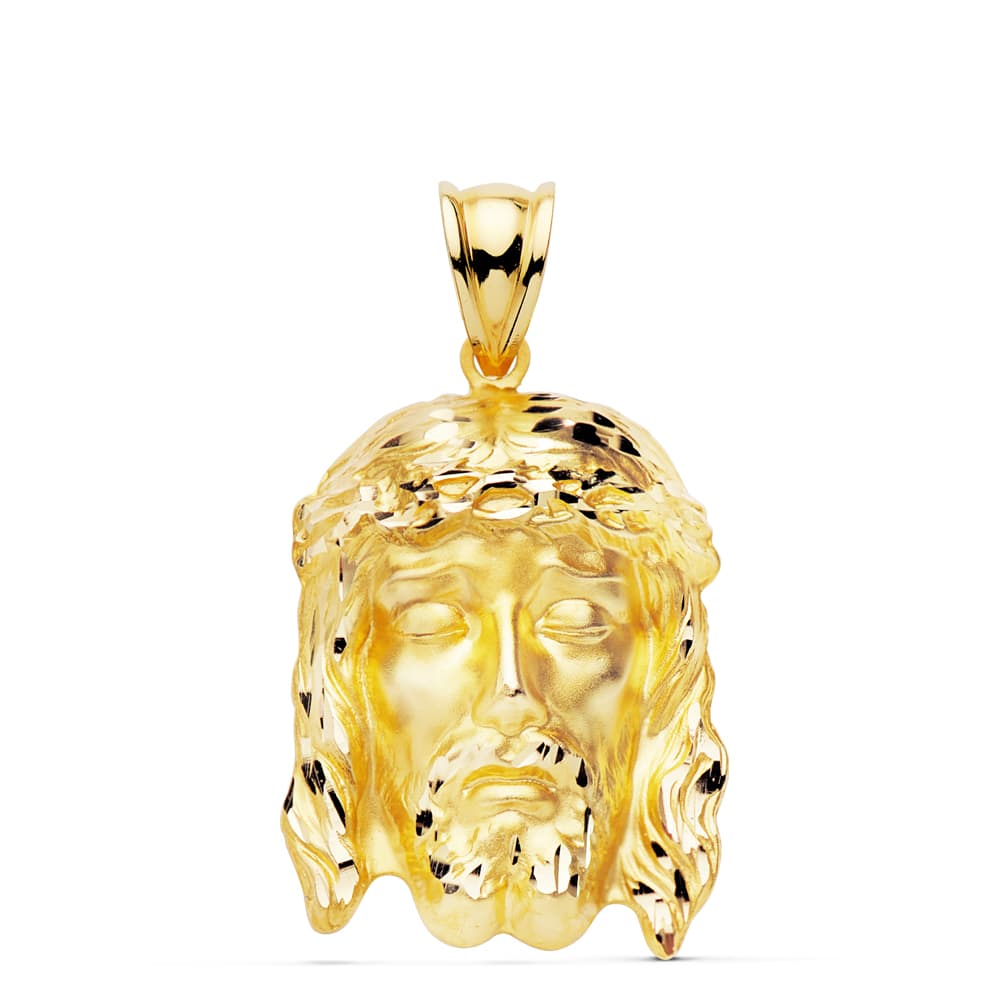 Kristus av den gode død anheng 9K gult gull 30X22 mm