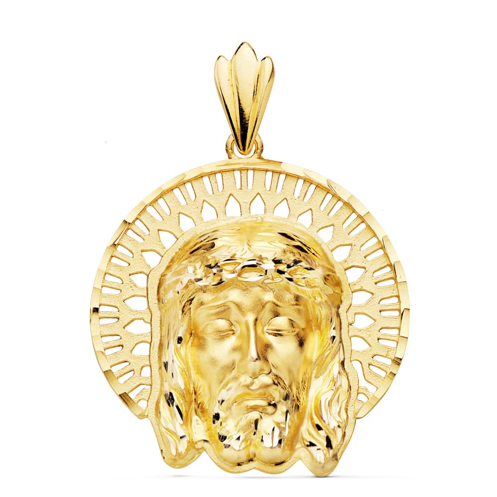 18K Christ Head Pendel 31X31 mm