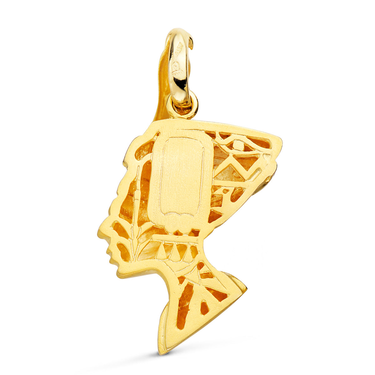 18K dvoubarevný zlatý přívěsek Nefertiti 30X26 mm