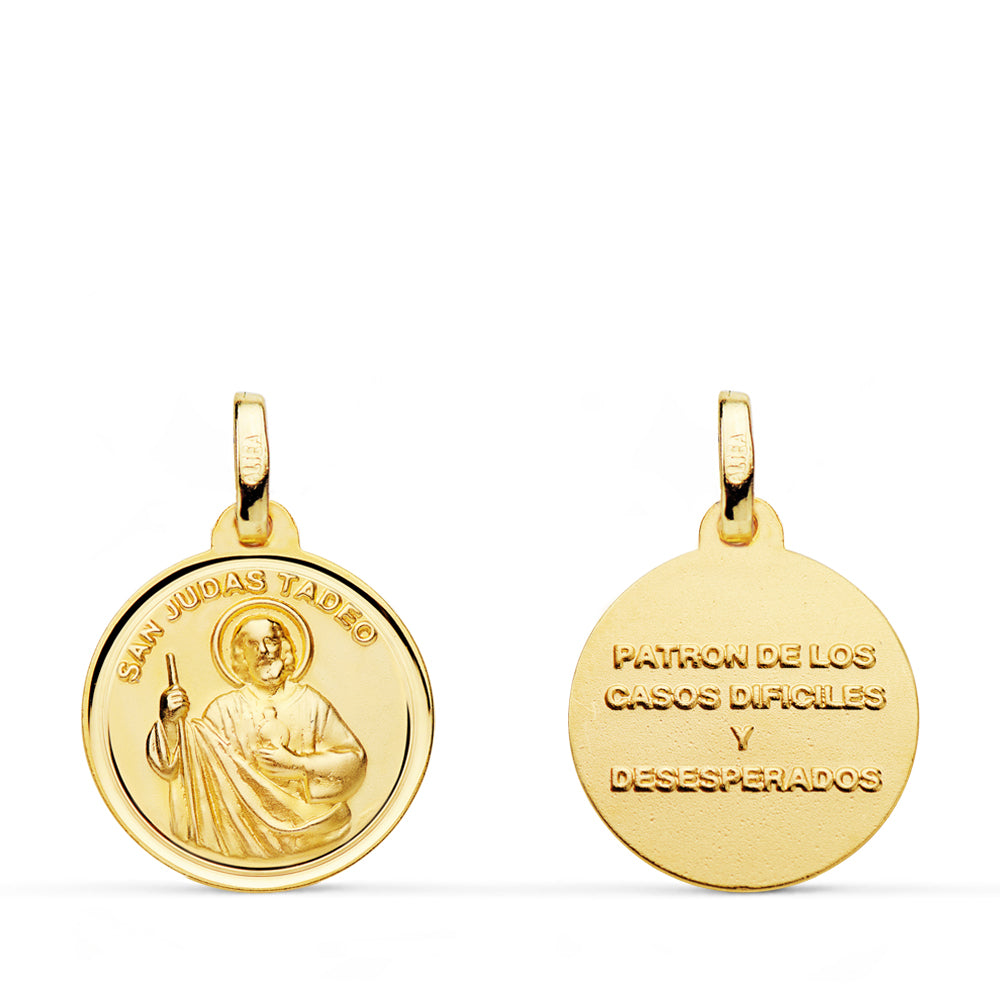 18K Saint Jude Thaddeus Medal 16MM