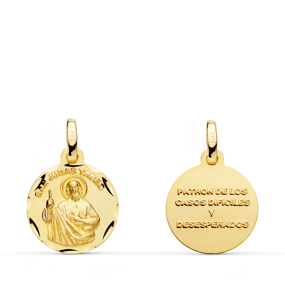 18K Médaille Saint Jude Thaddeus 14MM