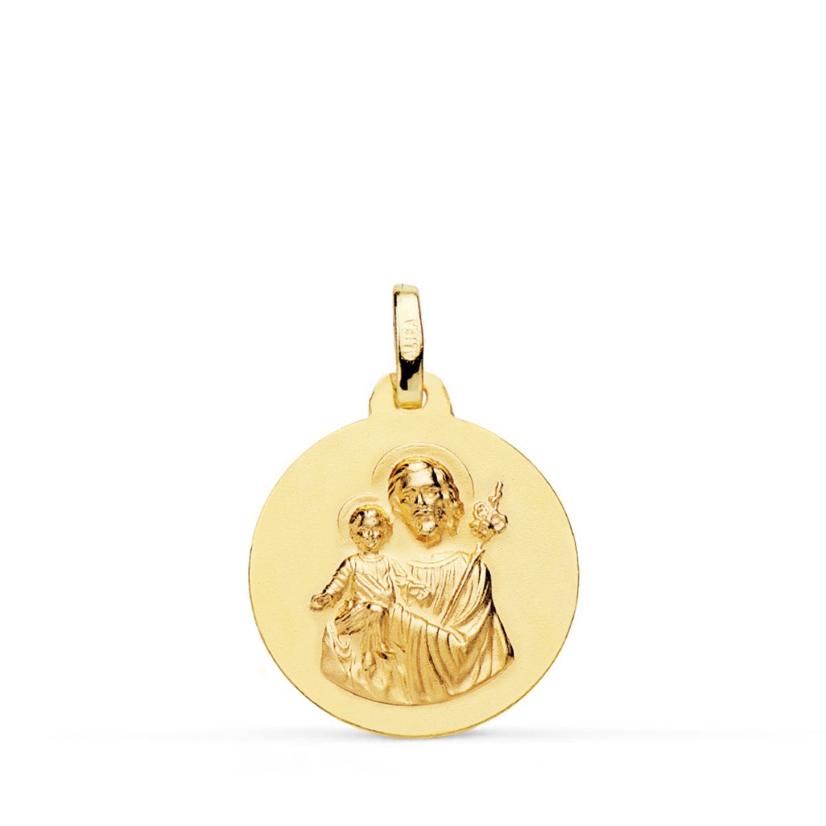 18K Médaille Saint Joseph 18 mm