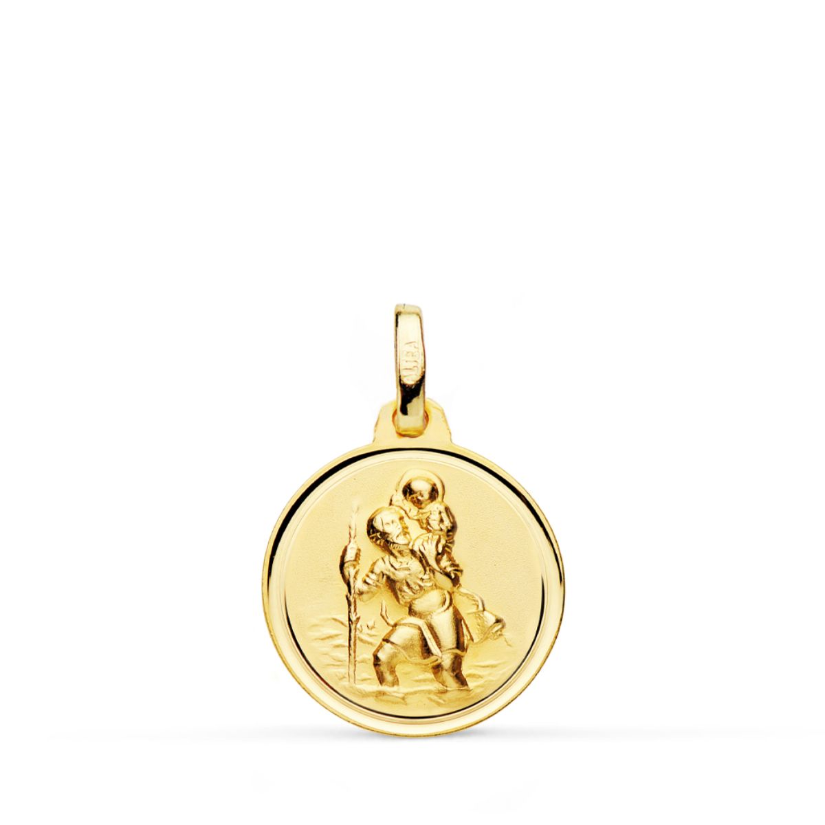 18K Saint Christopher Medalje 16 mm