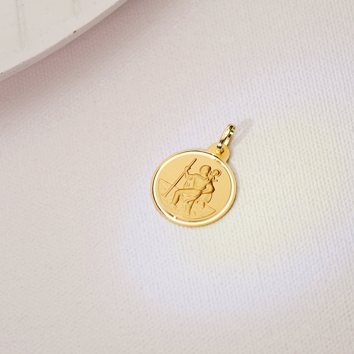 18K Saint Christopher Medalje 20 mm