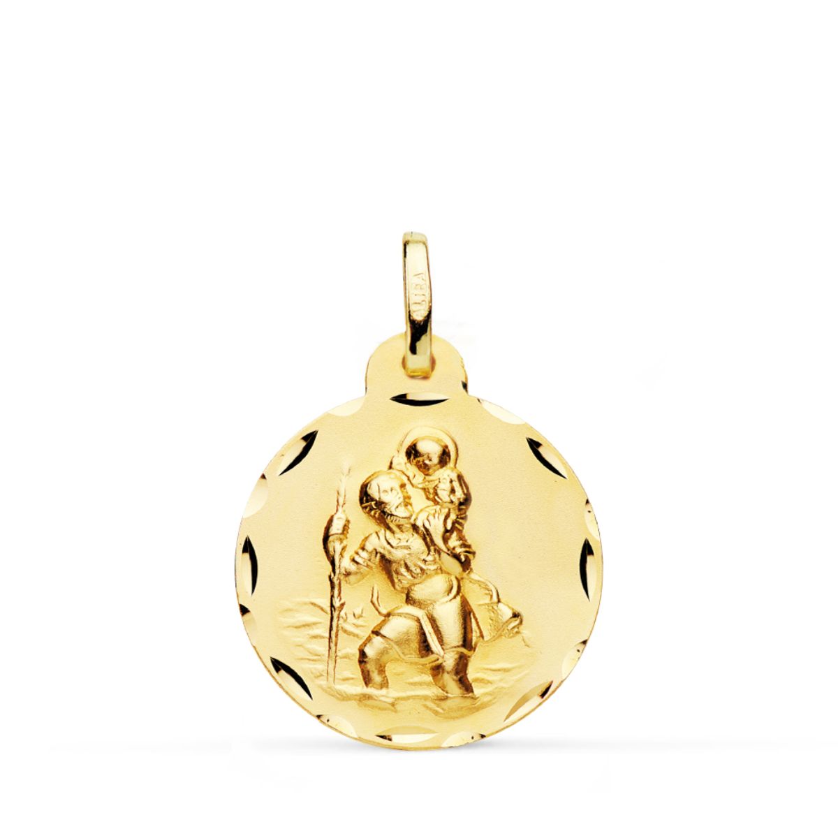 18K Saint Christopher Medal 20 mm