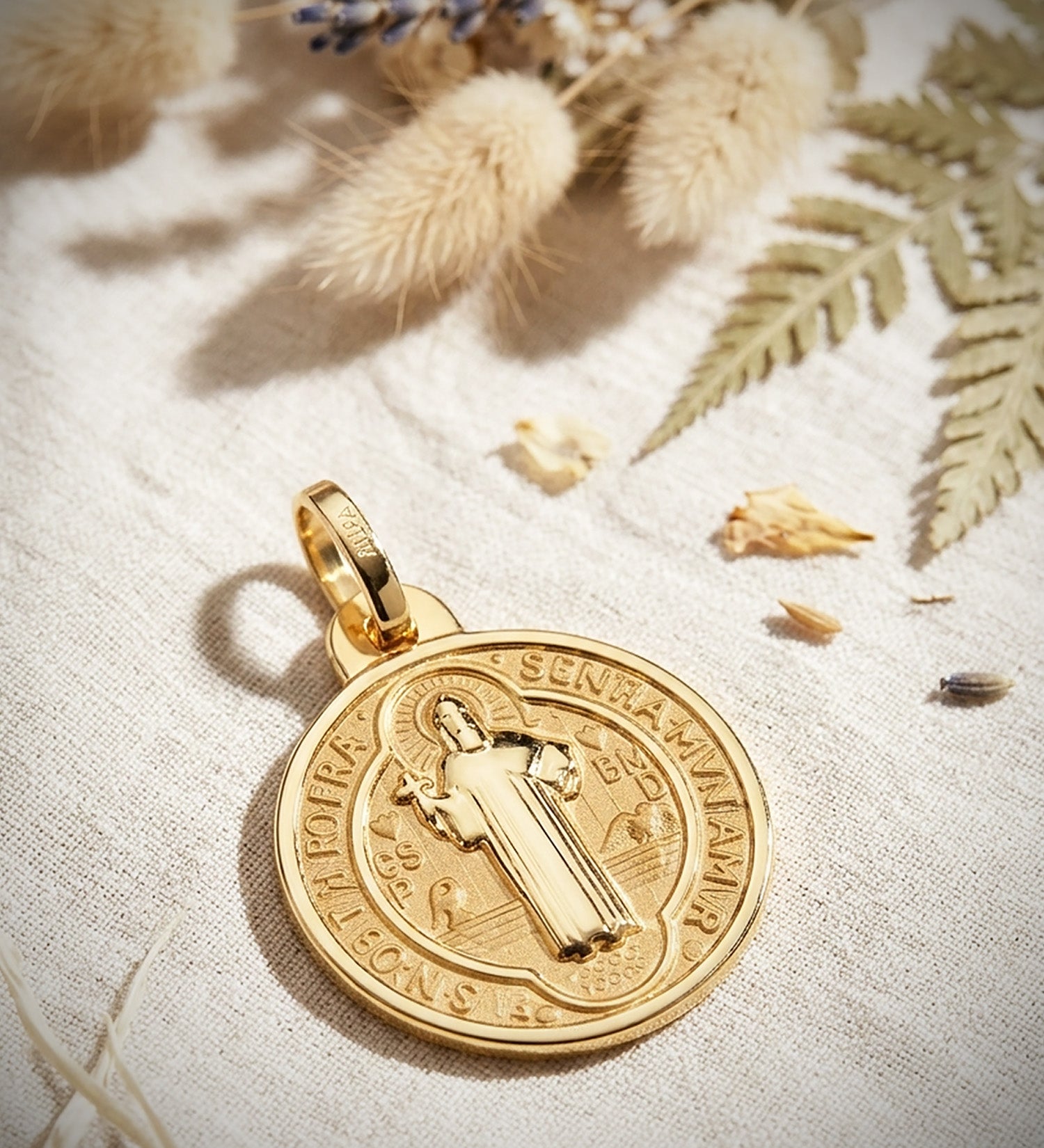 18K 聖ベネディクト スカプラリオ メダル 24 mm