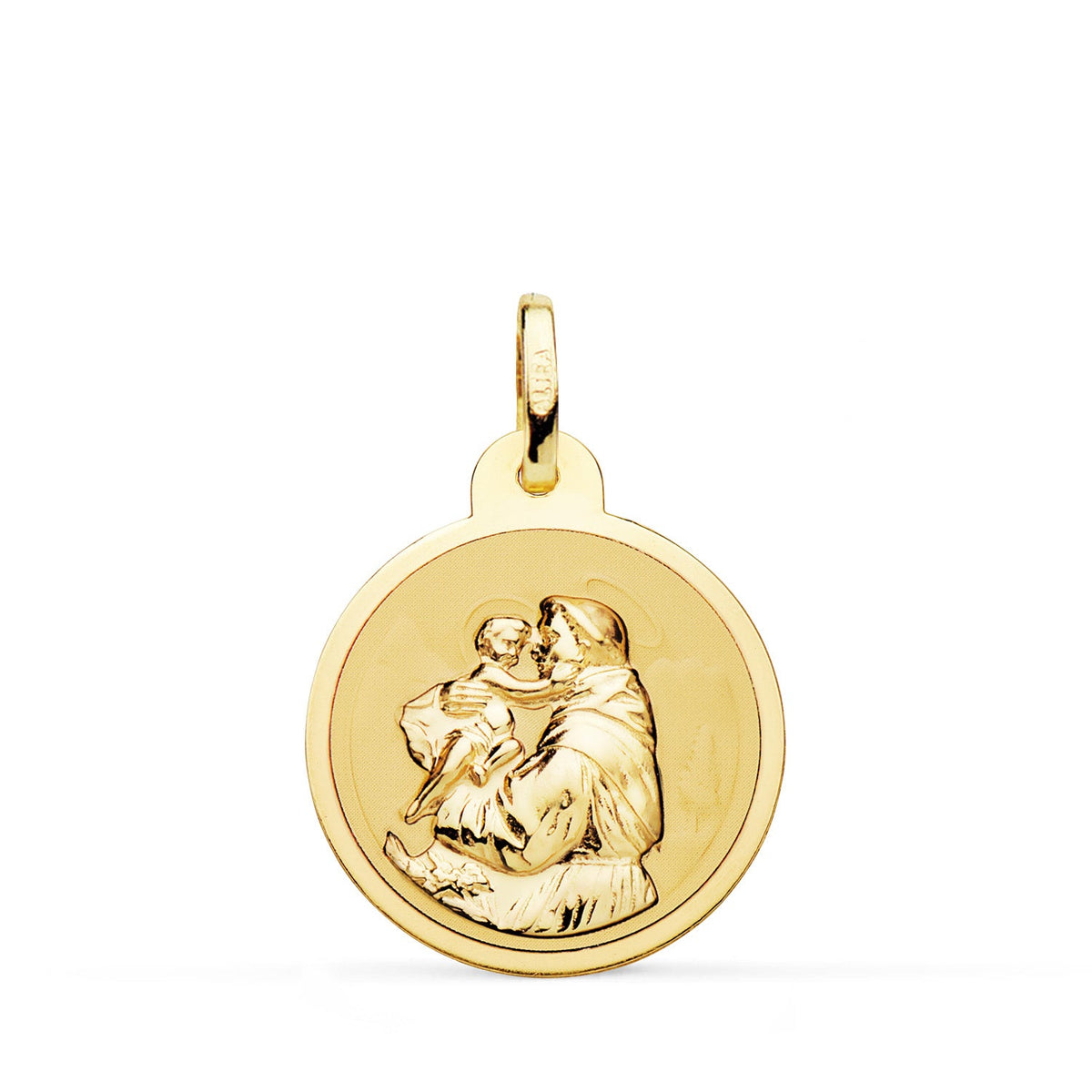 Médaille Saint Antoine – Or jaune 18 carats – 20 mm