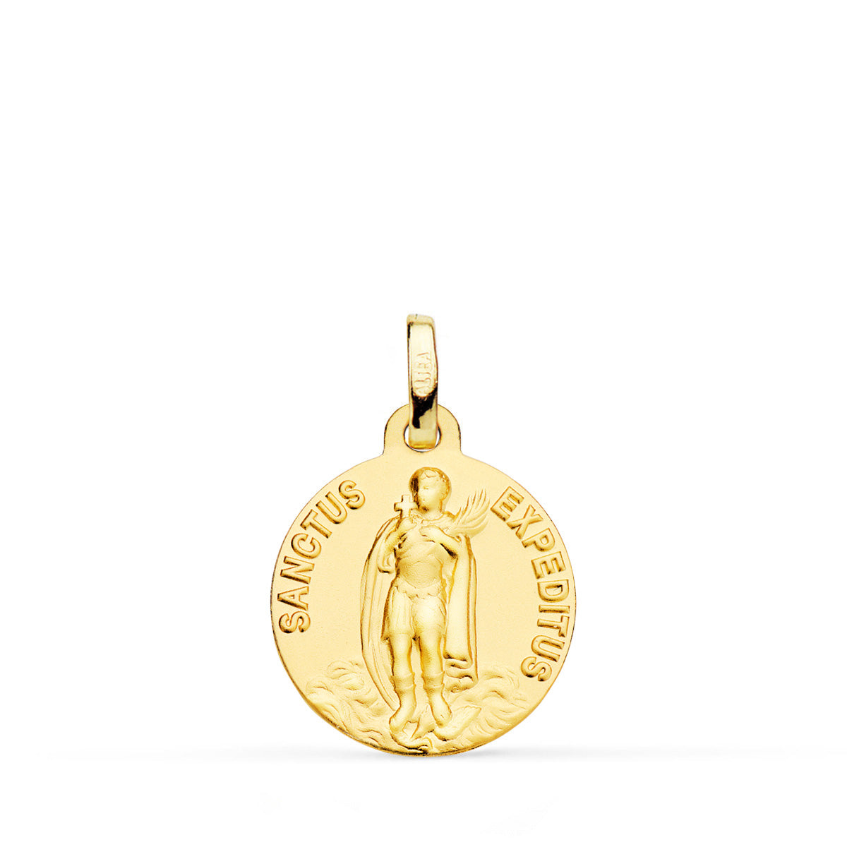 18K Yellow Gold Medal -sanctus Expeditus- Mate 16 mm