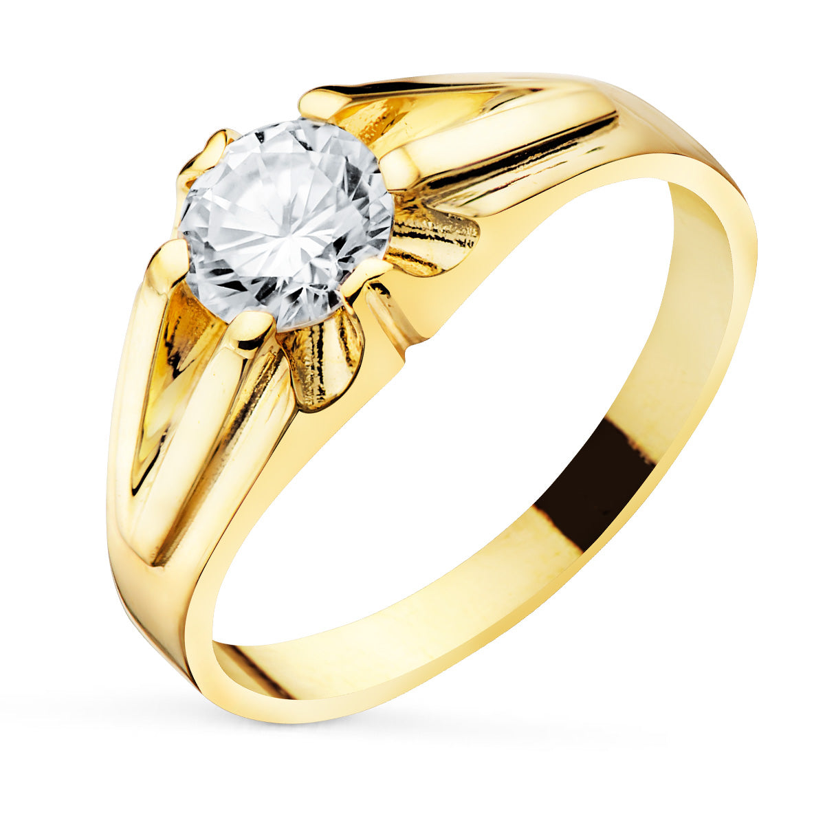 18K gult gull for menn Kabal Ring