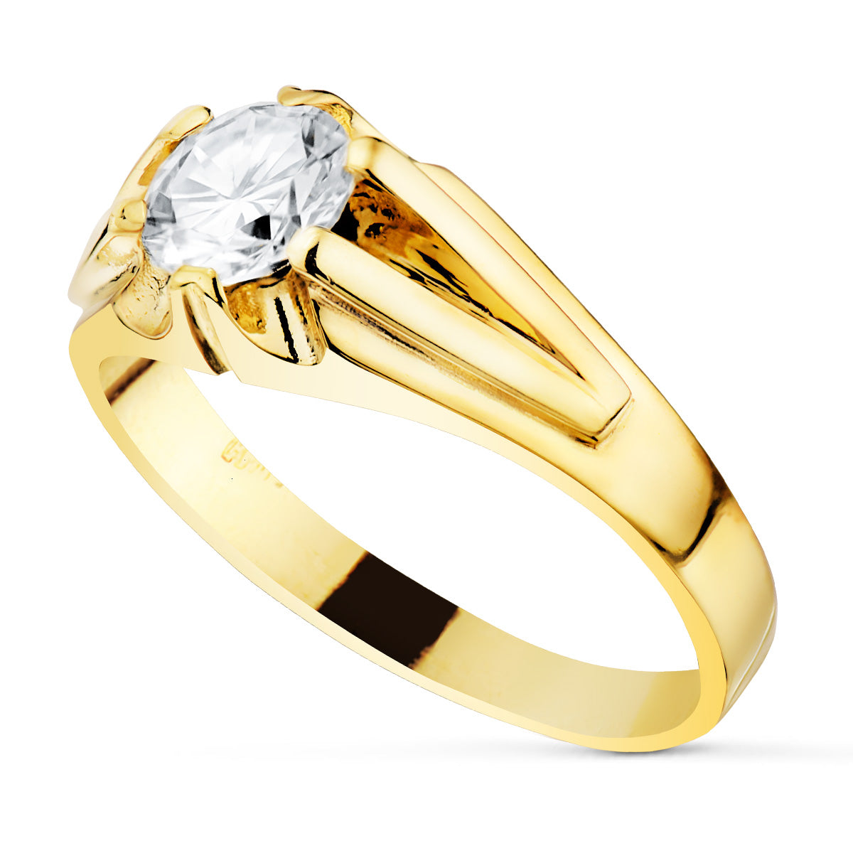 18K gult gull for menn Kabal Ring