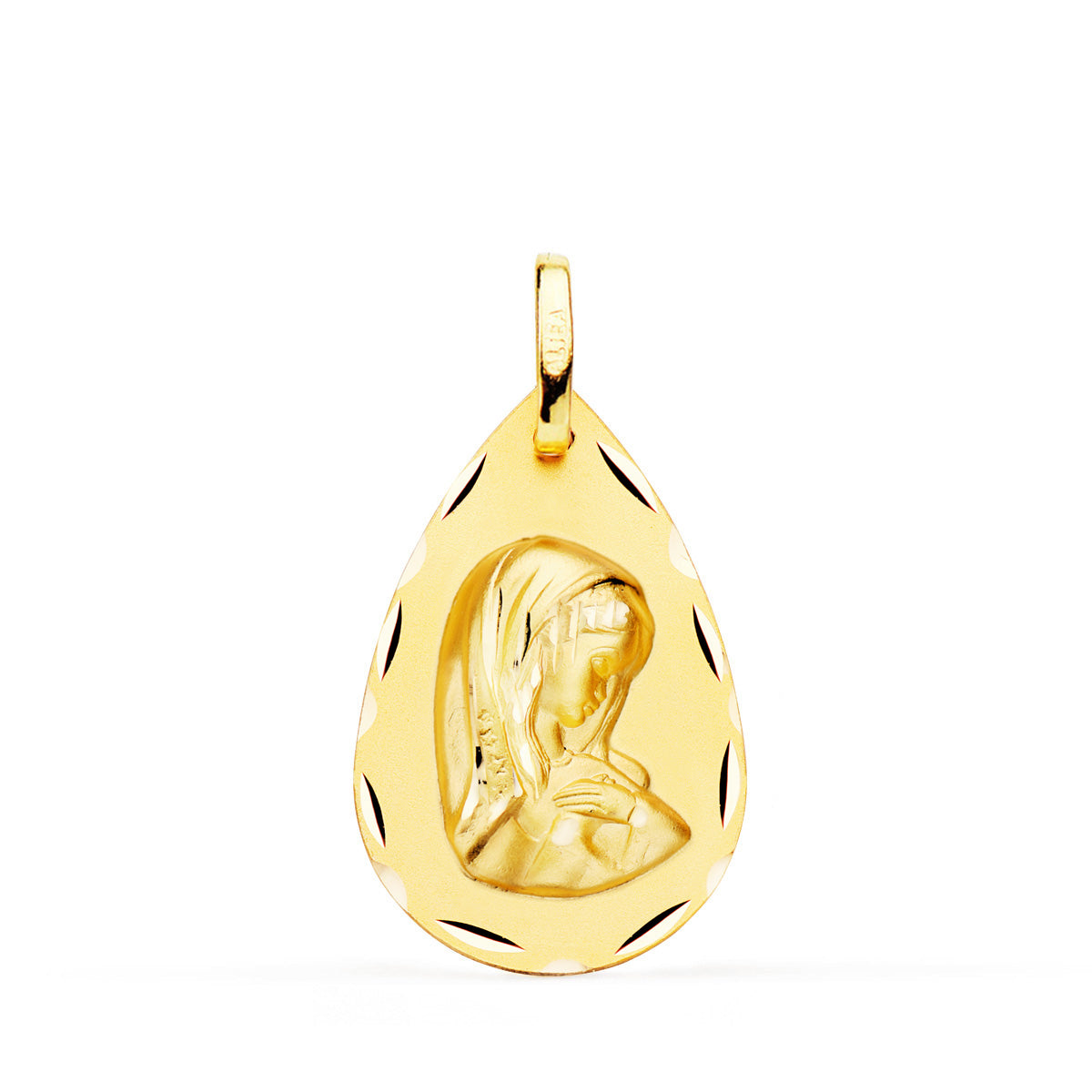 18K Médaille Vierge Fille 23X15 mm