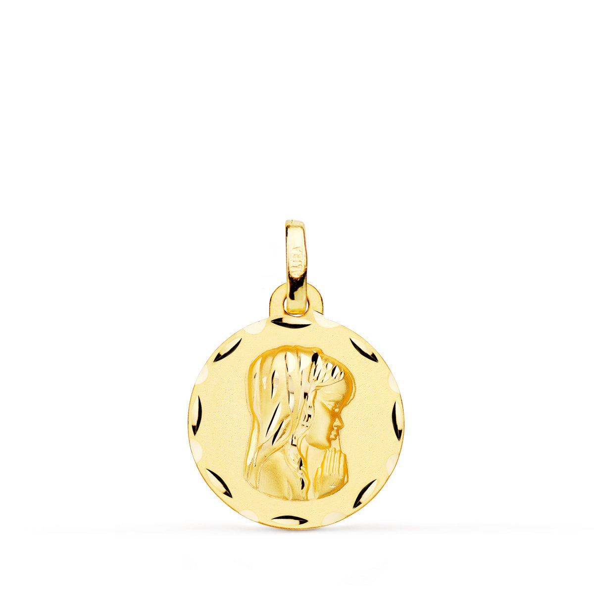 18K Virgin Girl Medal 16 mm