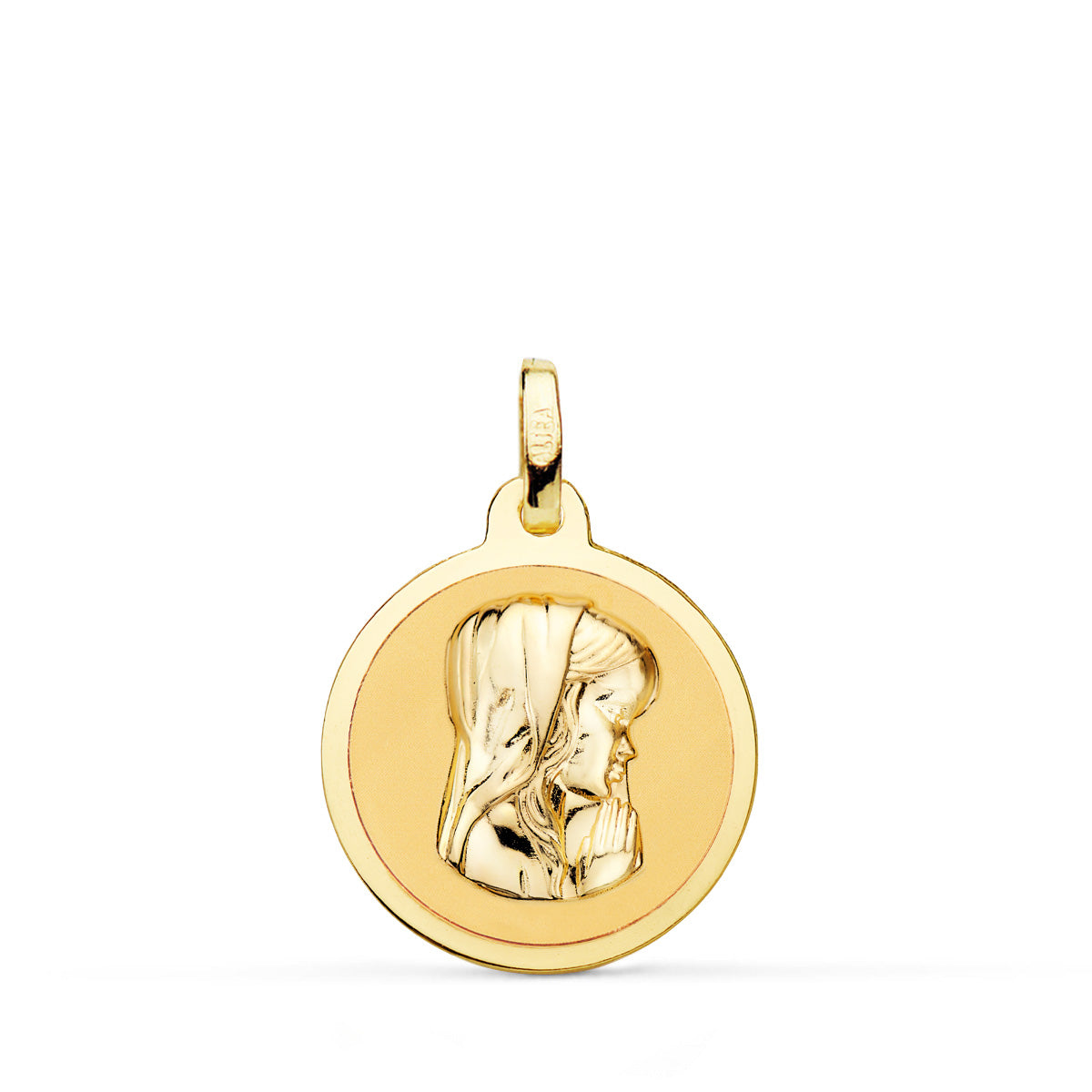 18K Virgin Girl Medal 18 mm