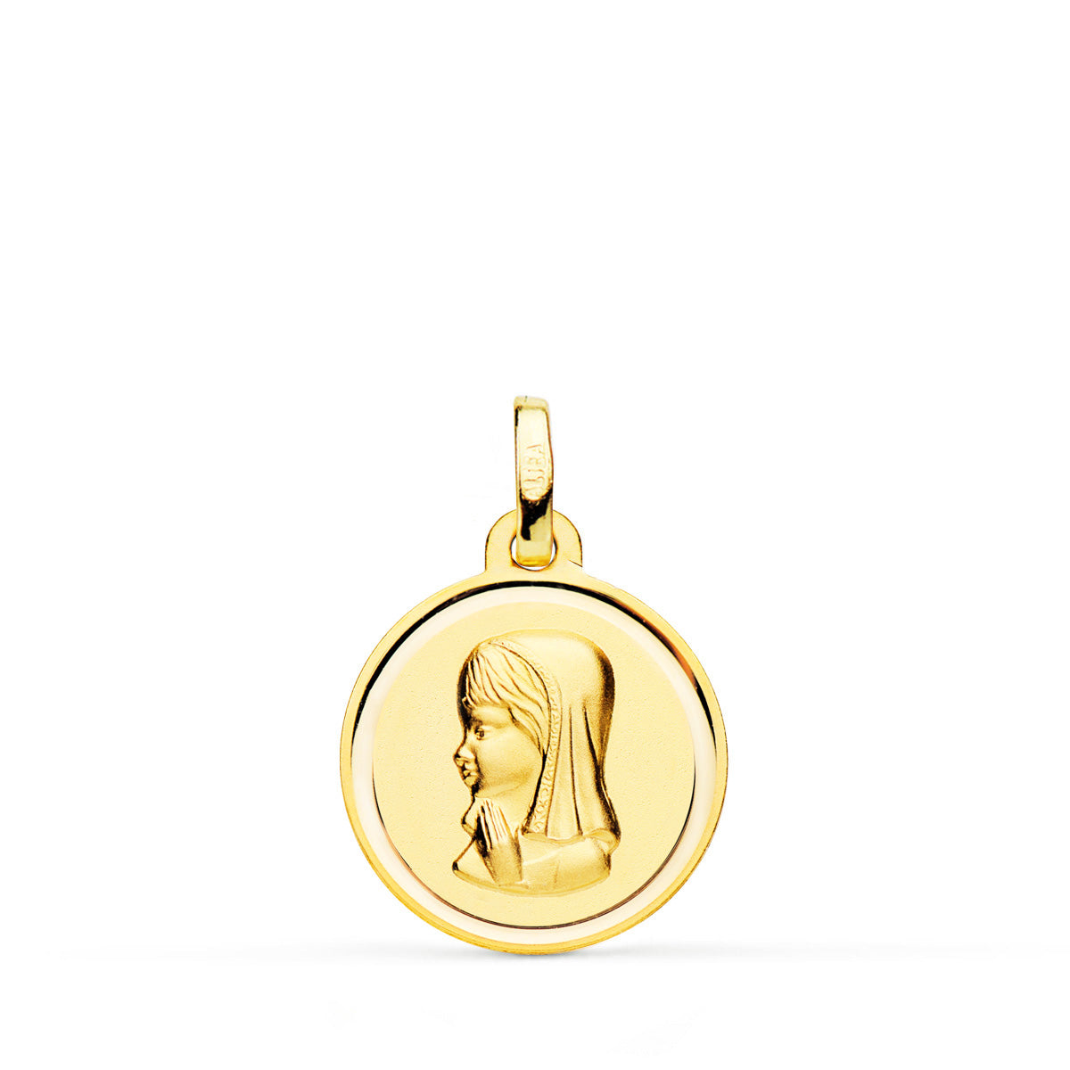 18K Médaille Vierge Fille 16 mm