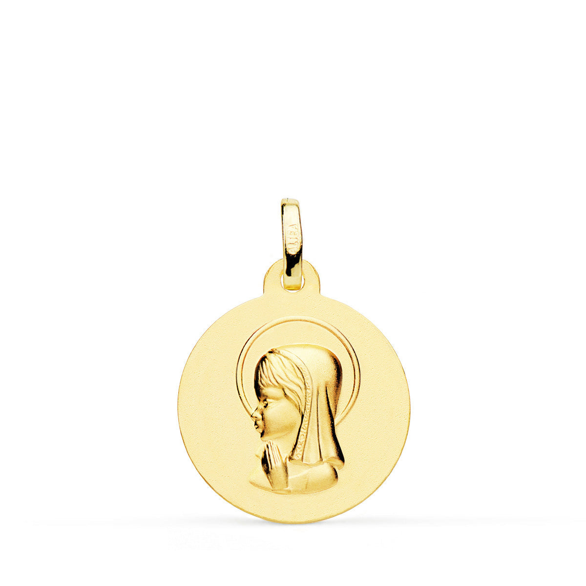 Médaille Vierge Or jaune 18 carats – 18 mm