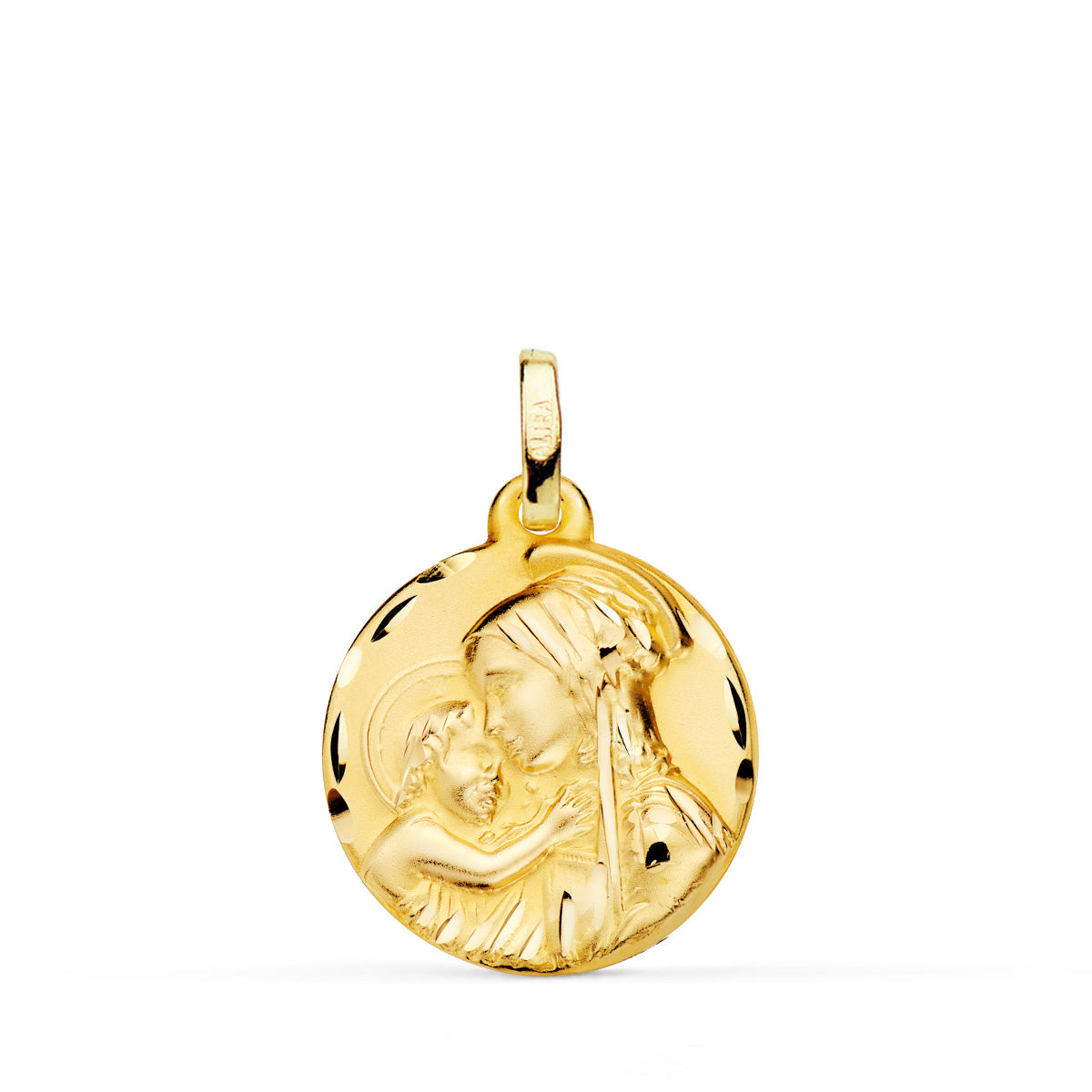 18K Médaille Vierge à Lenfant 18 mm