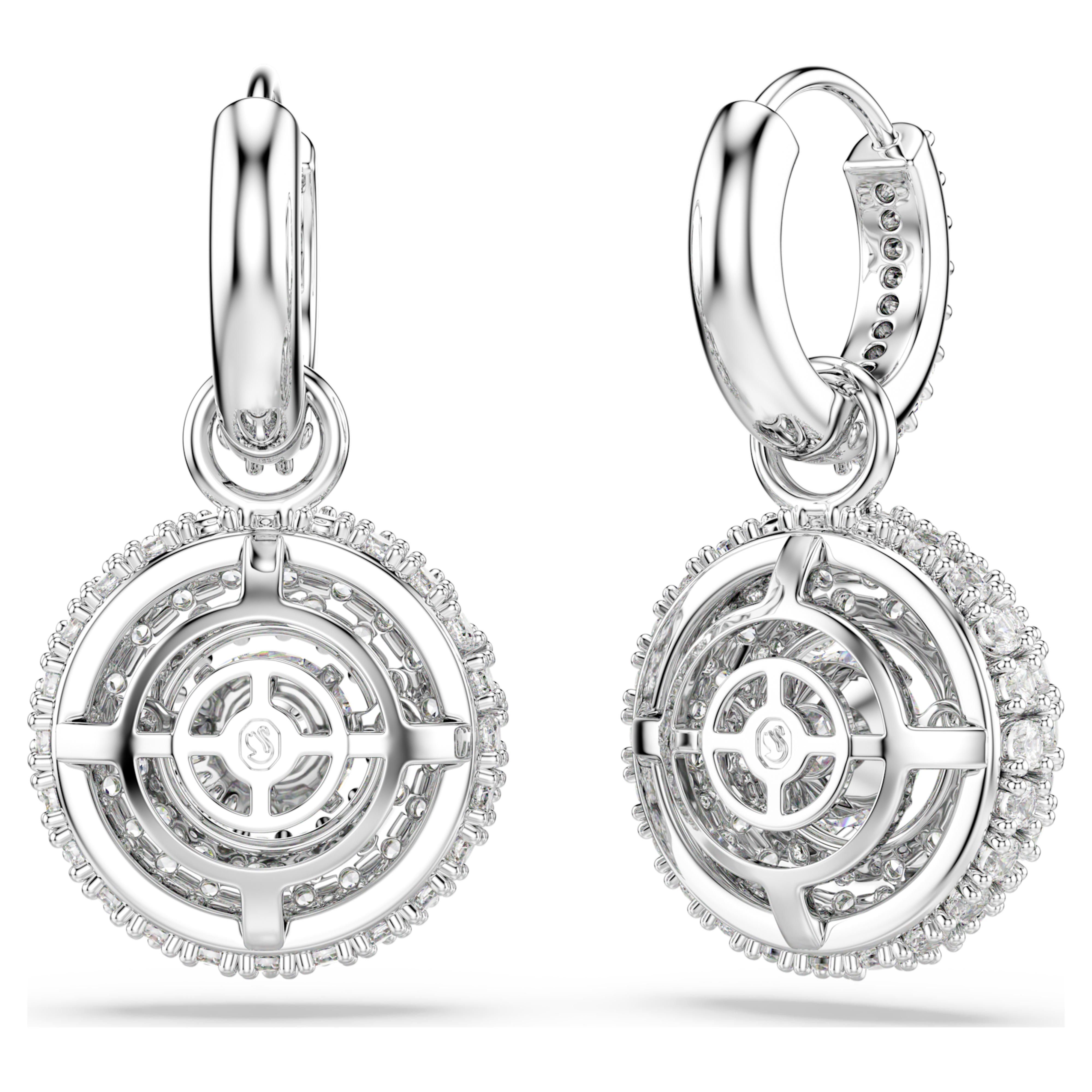 Boucles d'oreilles Swarovski - Sublima Glam - Blanc & Argenté vue 4