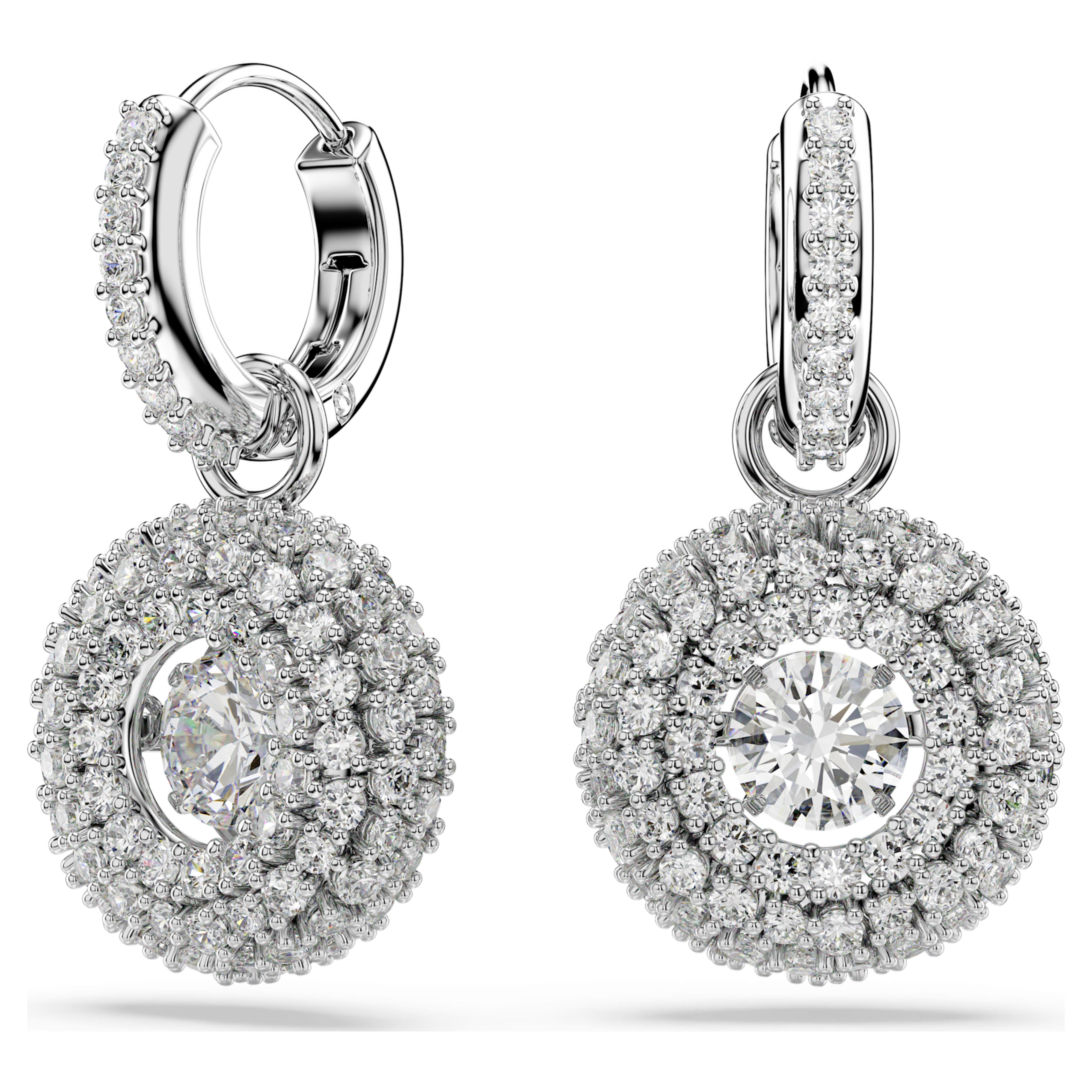 Boucles d'oreilles Swarovski - Sublima Glam - Blanc & Argenté