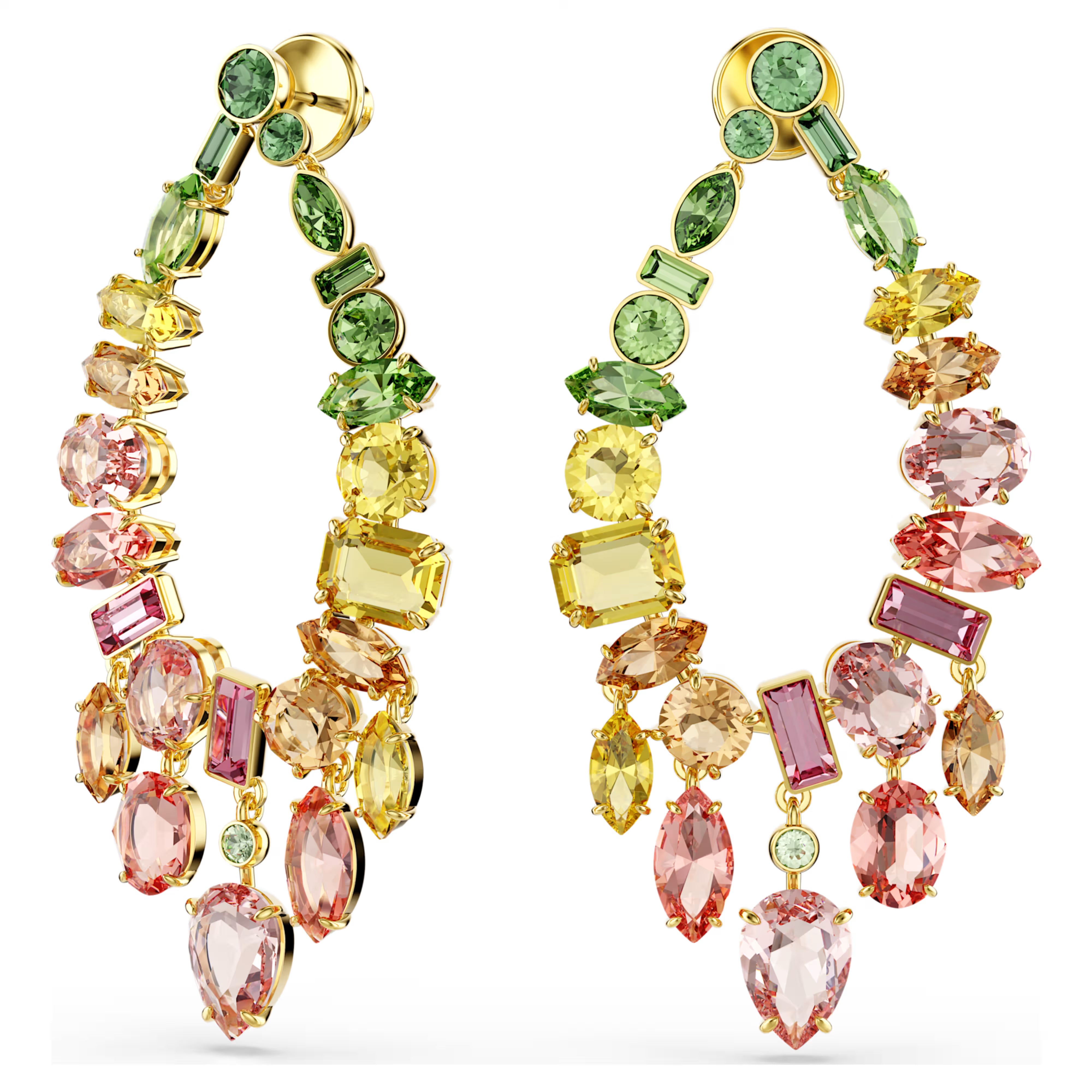 Cercei Swarovski - Gema - Diverse mărimi - Multicolor și vedere auriu 4