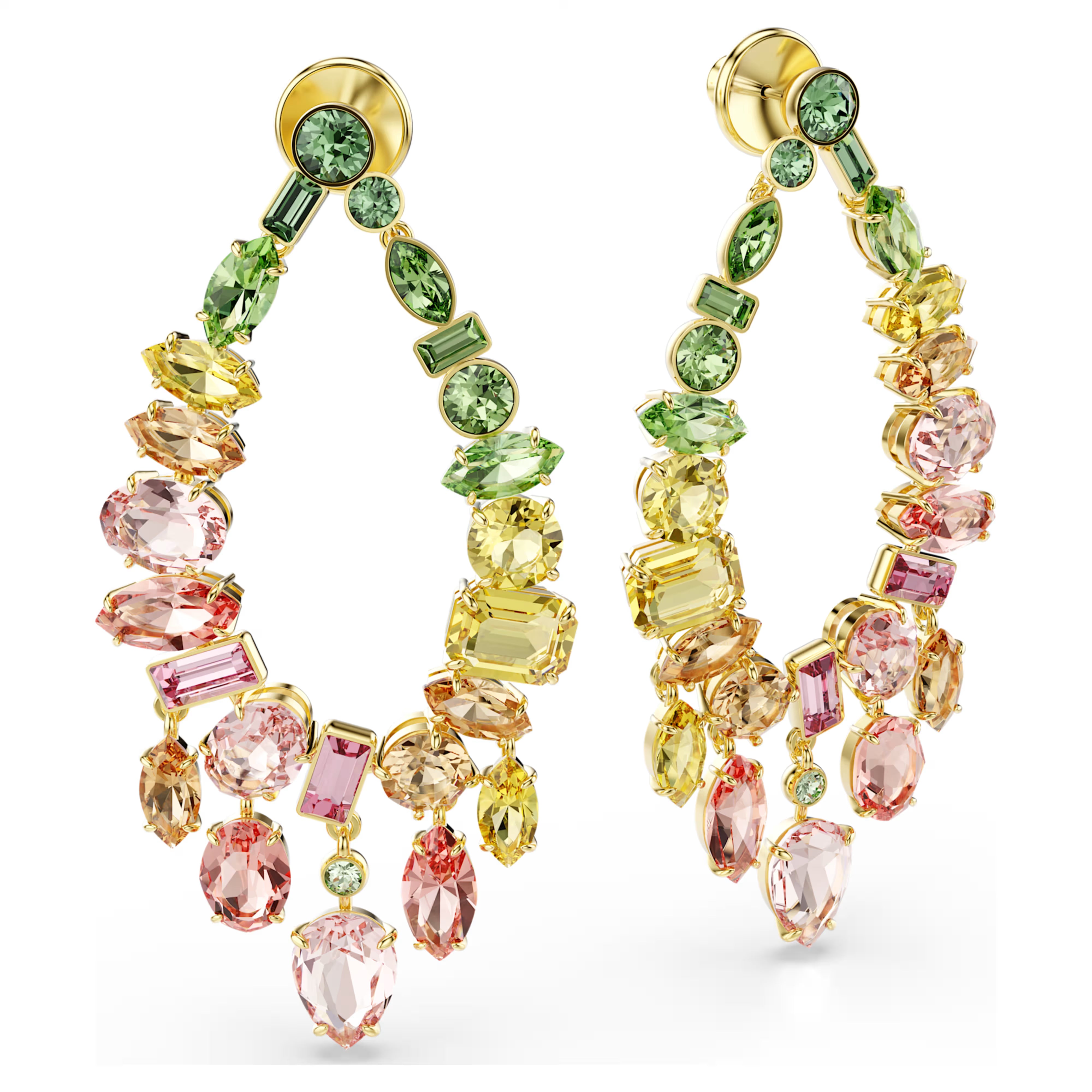 Cercei Swarovski - Gema - Diverse mărimi - Multicolor și vedere auriu 3
