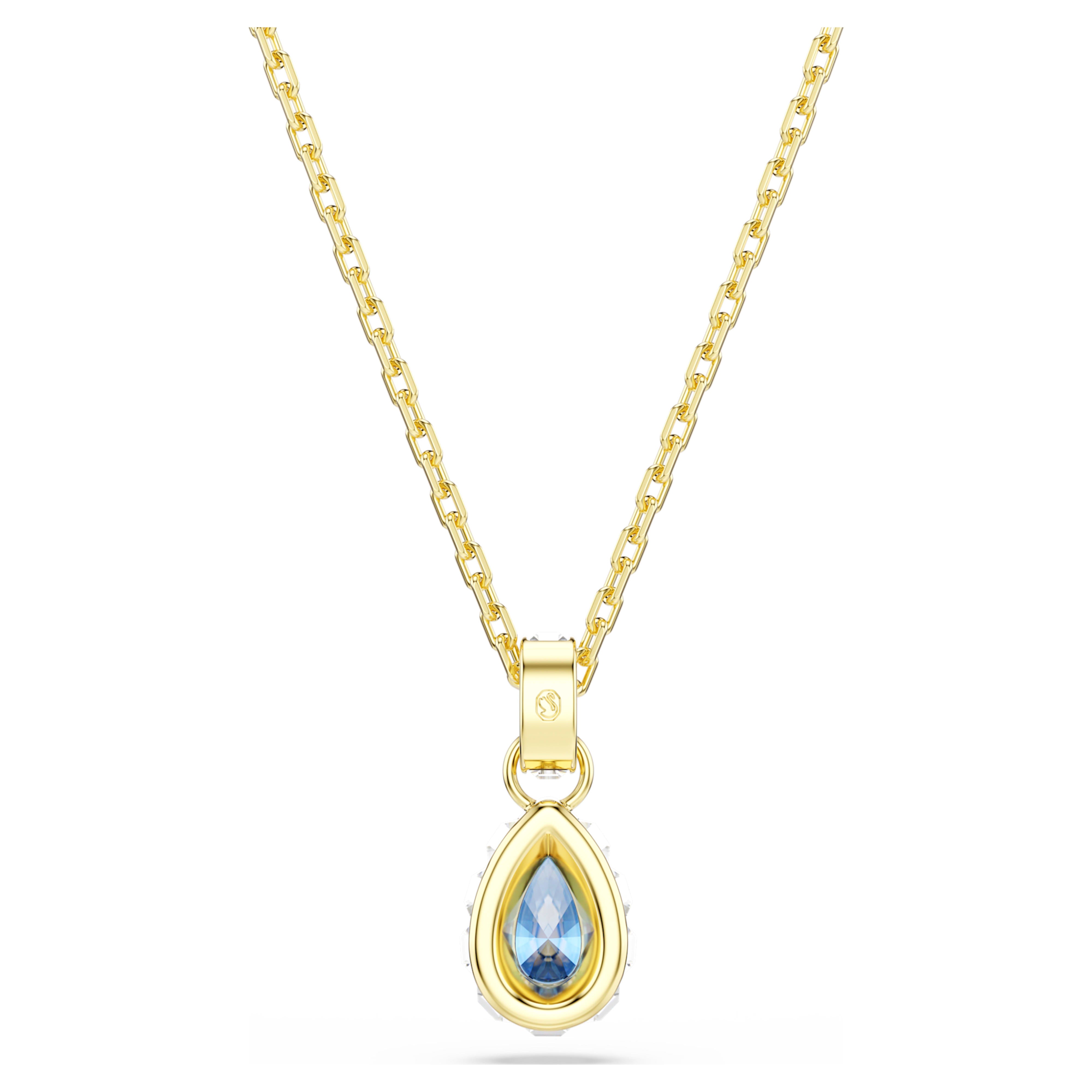 Pendentif Swarovski - Chroma - Poire - Bleu & Doré vue 4