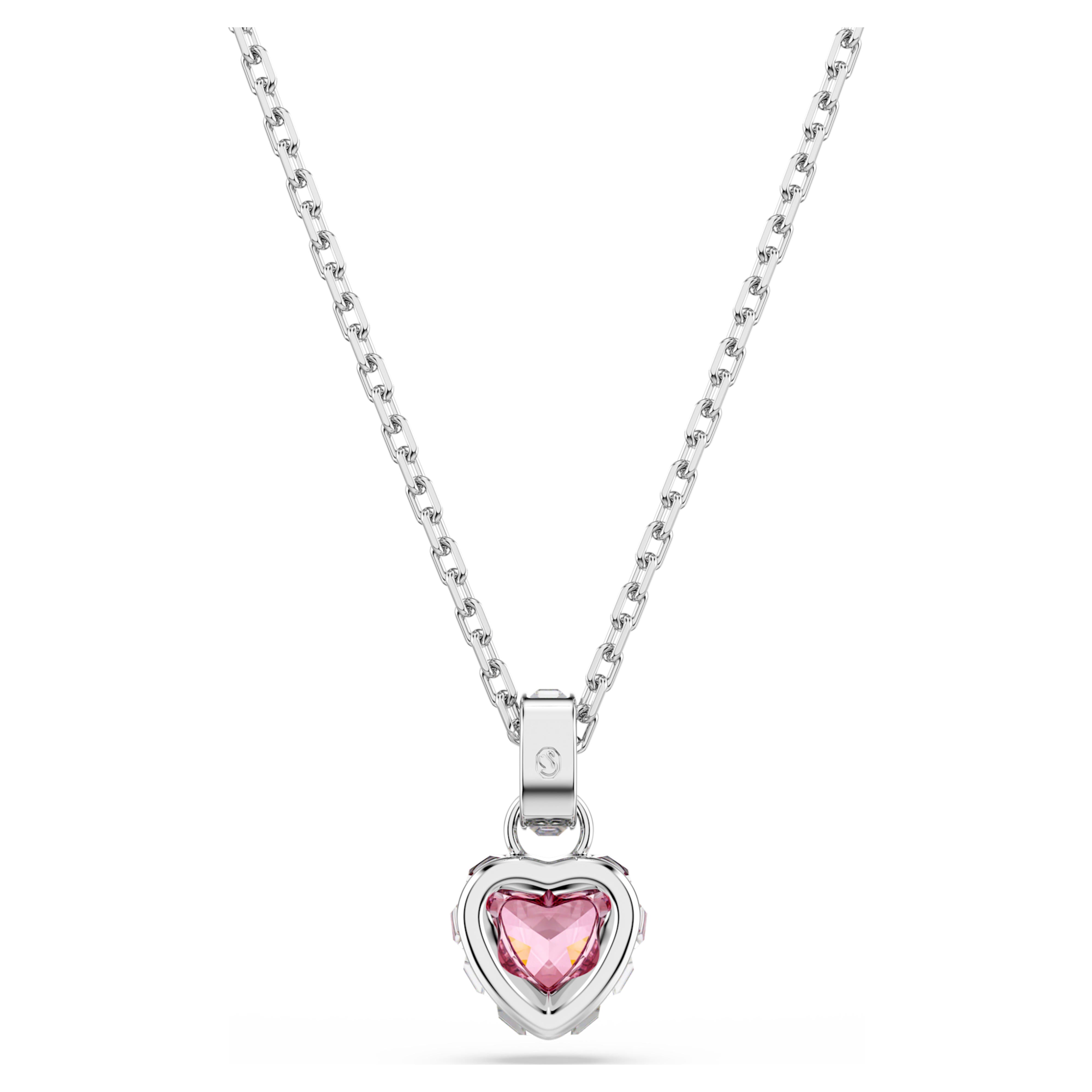 Pendentif Swarovski - Chroma - Cœur - Rose & Argenté vue 4