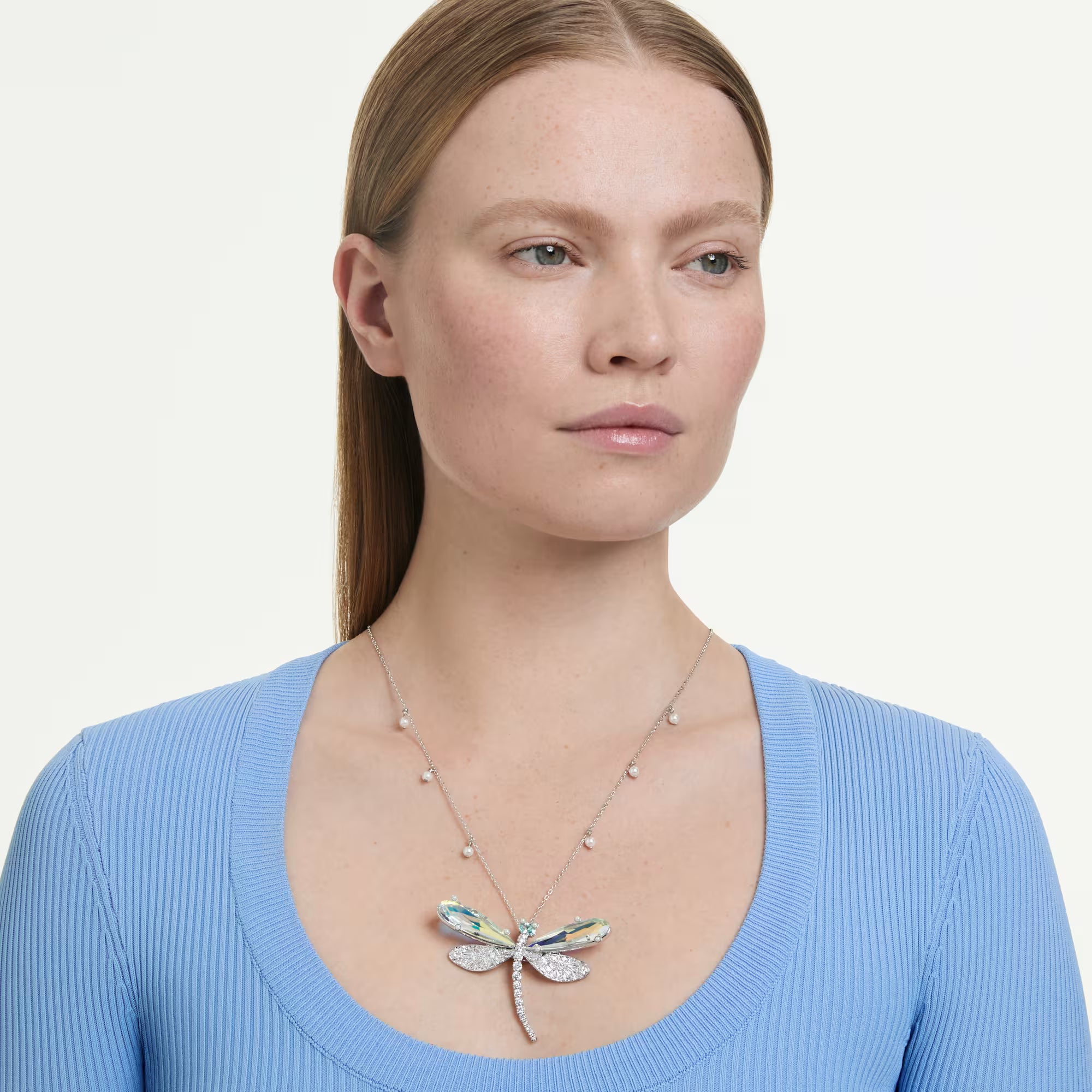 Swarovski medál és bross - Ariana Grande x Swarovski - Szitakötő - Állítható hosszúság - Ezüst