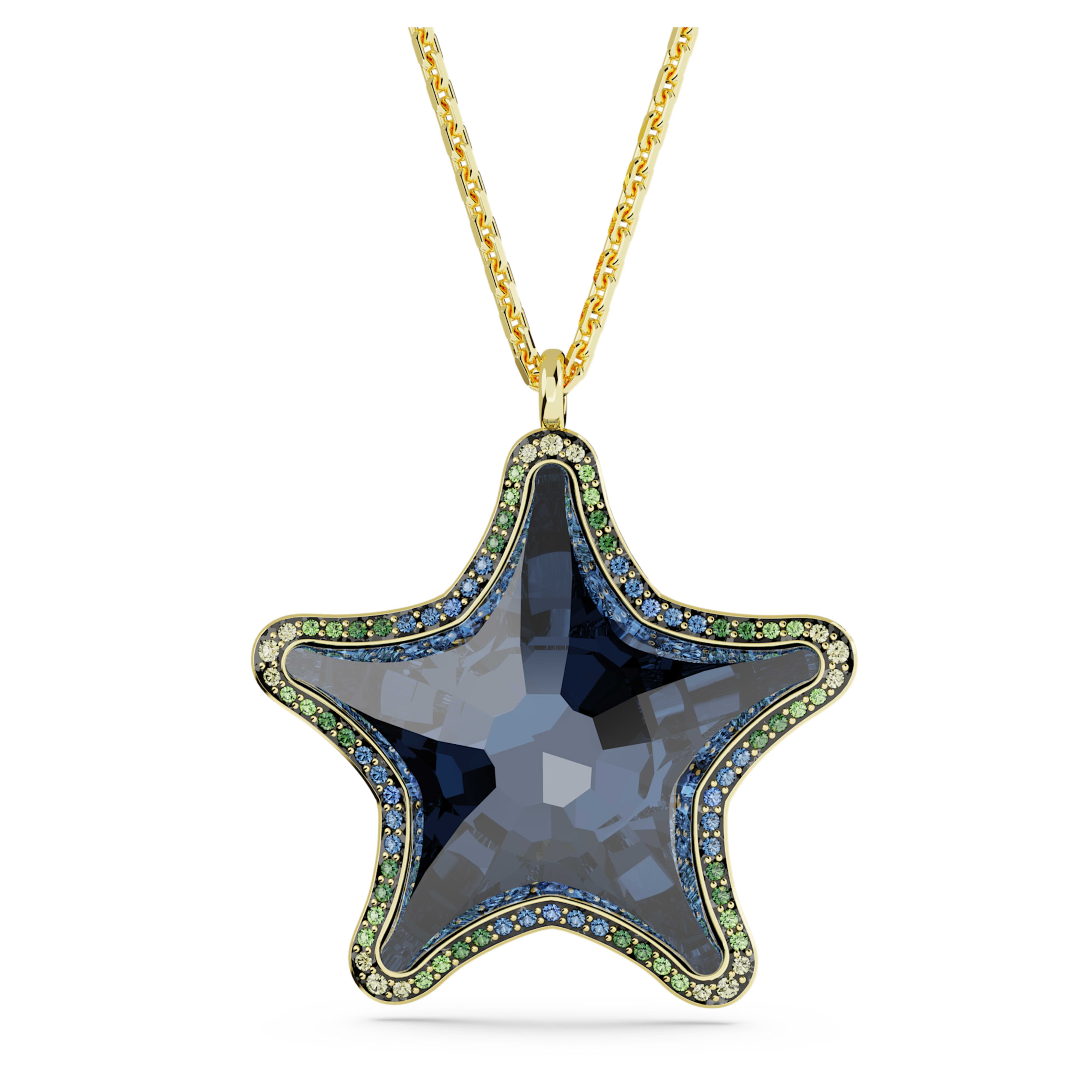 Colgante Swarovski - SCS - Estrella de mar - Azul y Oro