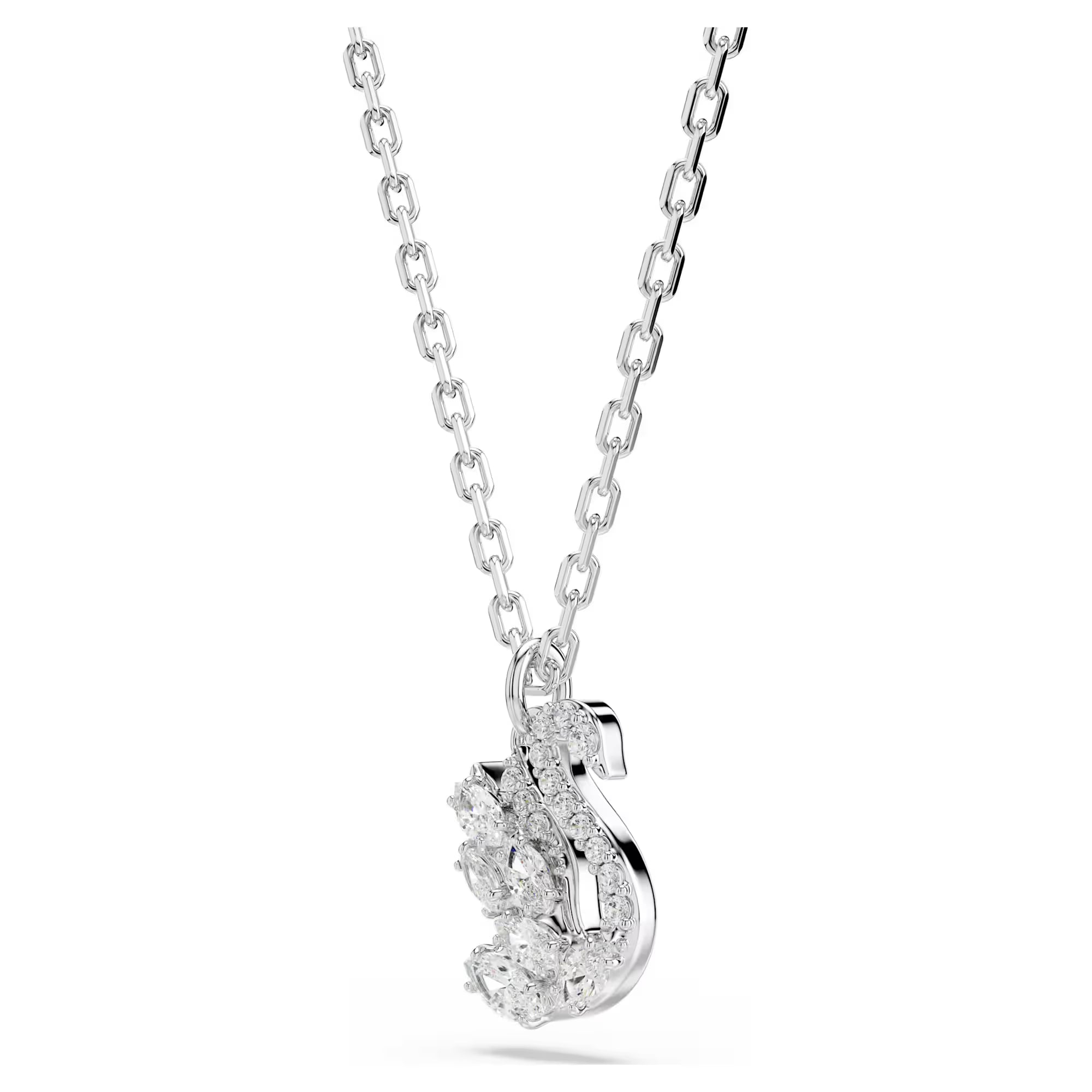 Swarovski anheng - Swan Pave - Hvit og sølv