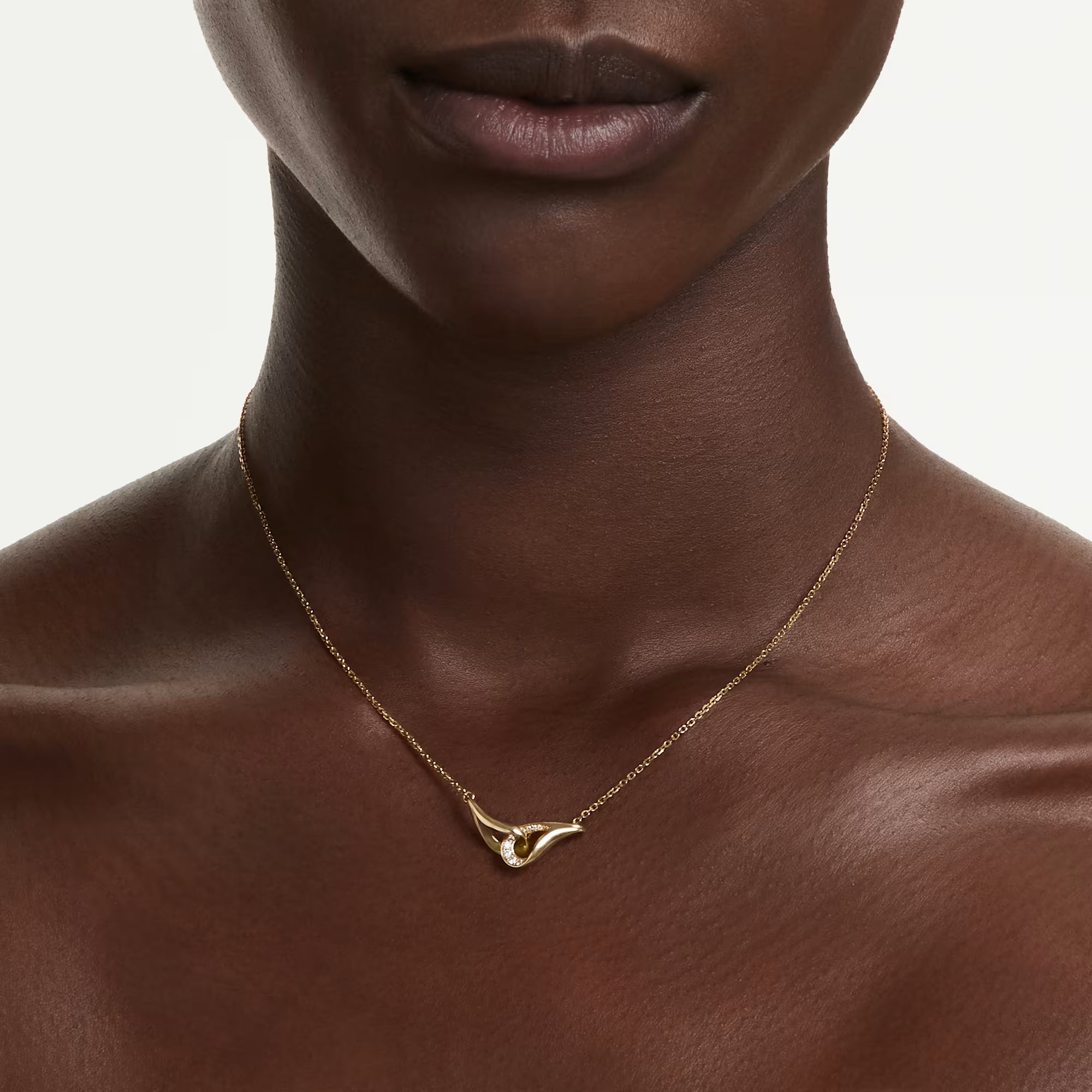 Swarovski pendant - Classica - Intertwined - Sterling silver - 18 carat gold plated