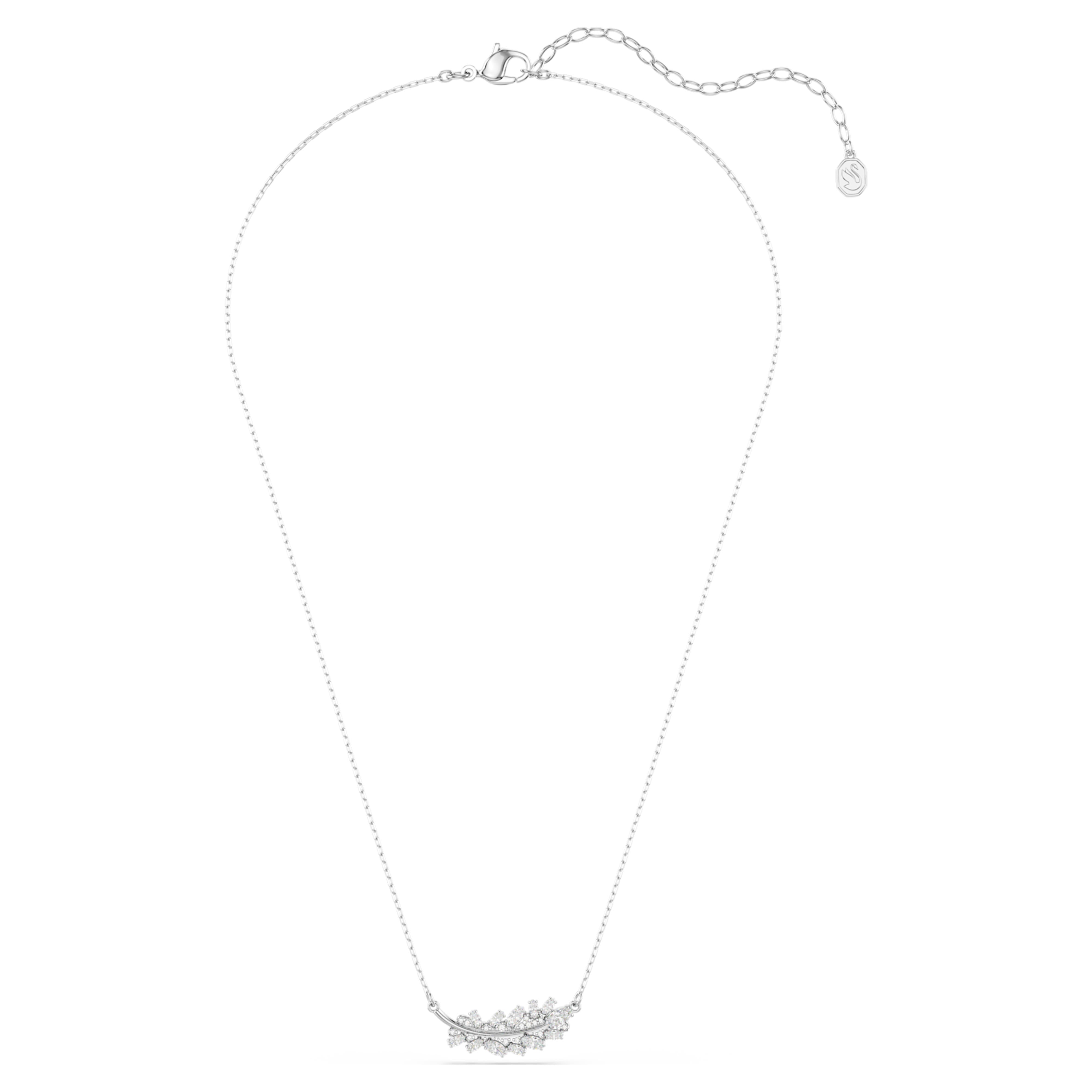 Pendentif Swarovski - Vienna Feather - Plume - Blanc & Argenté vue 5