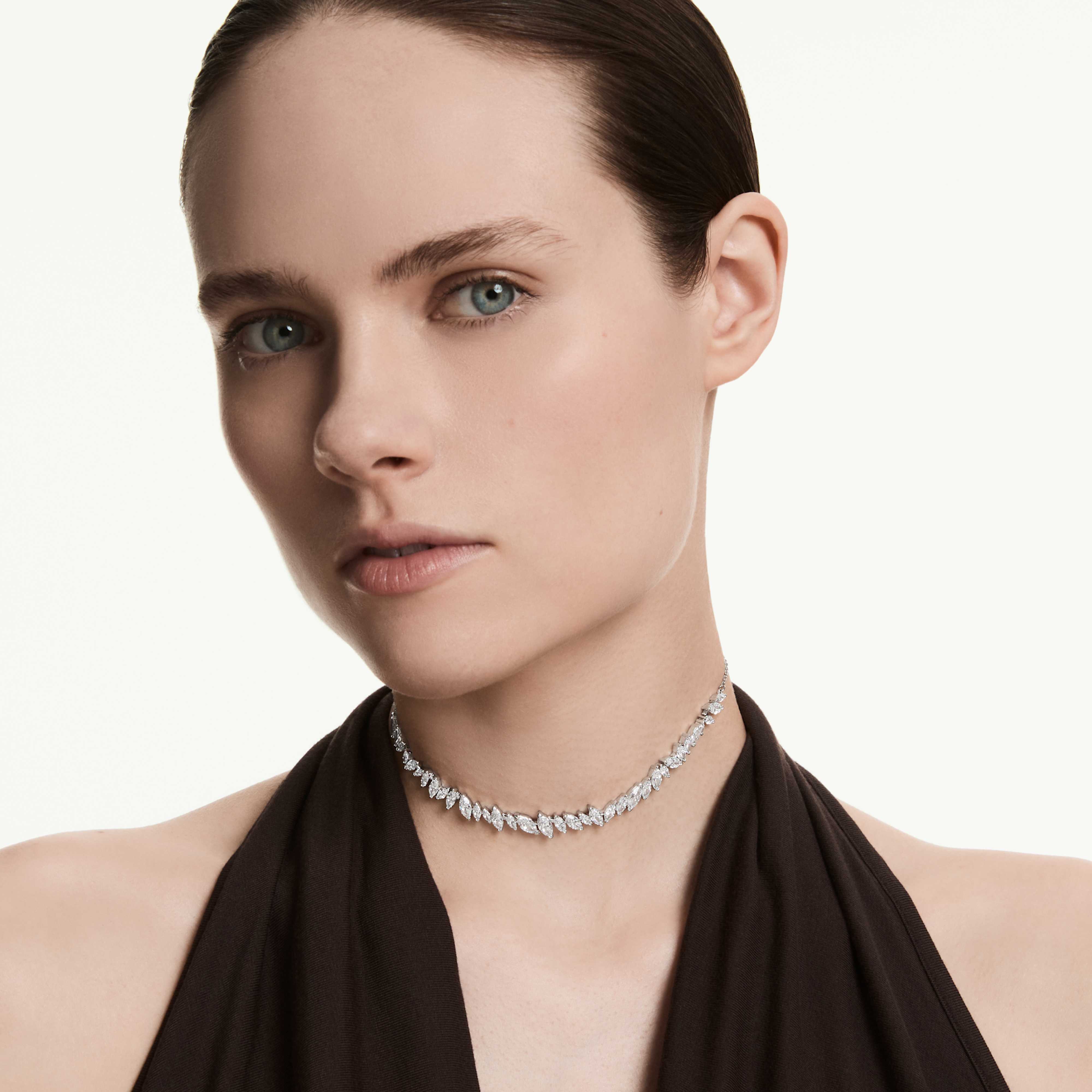 Swarovski Choker - Mesmera Glam - White & Silver view 4