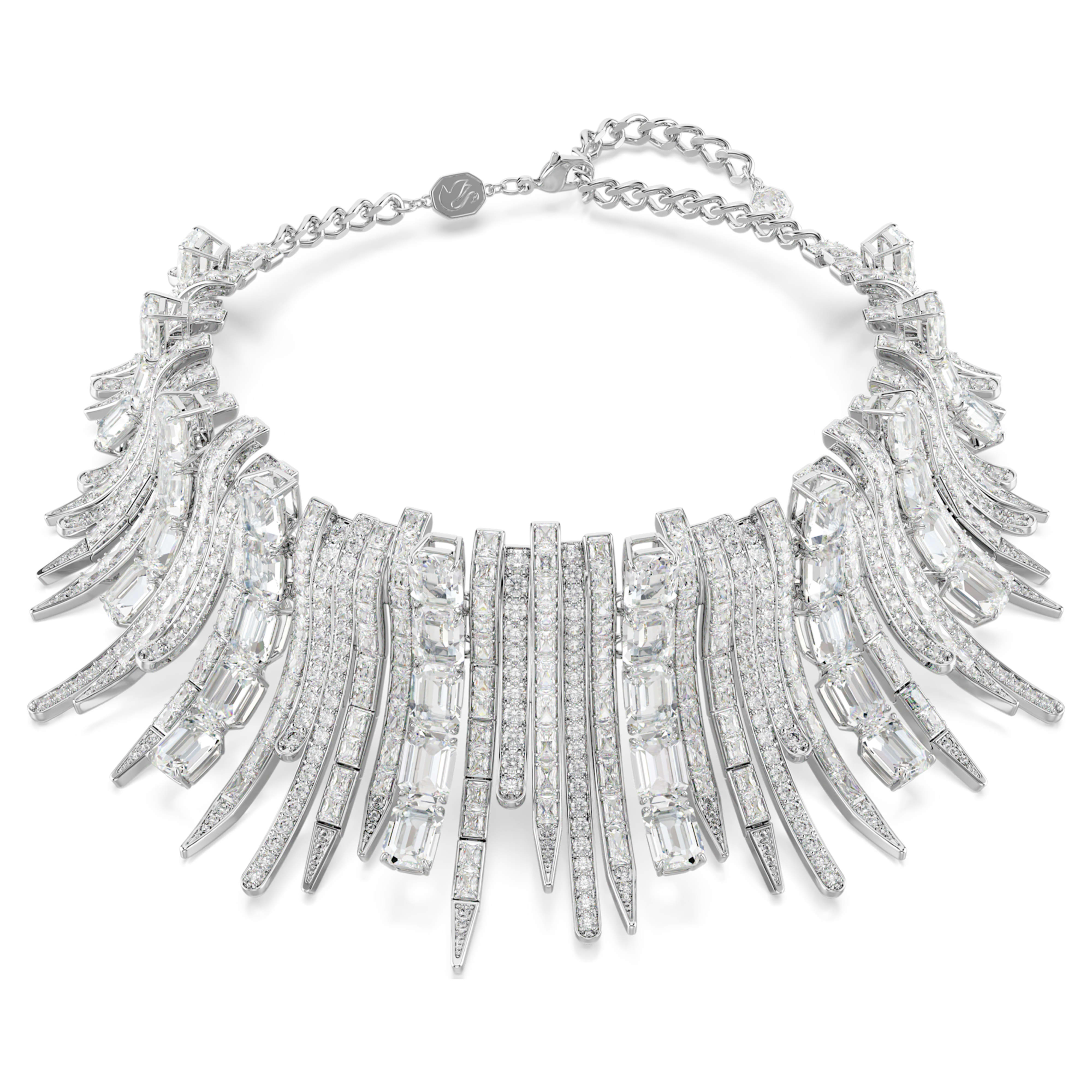 Ras-de-Cou Swarovski - Vienna Swan - Blanc & Argenté