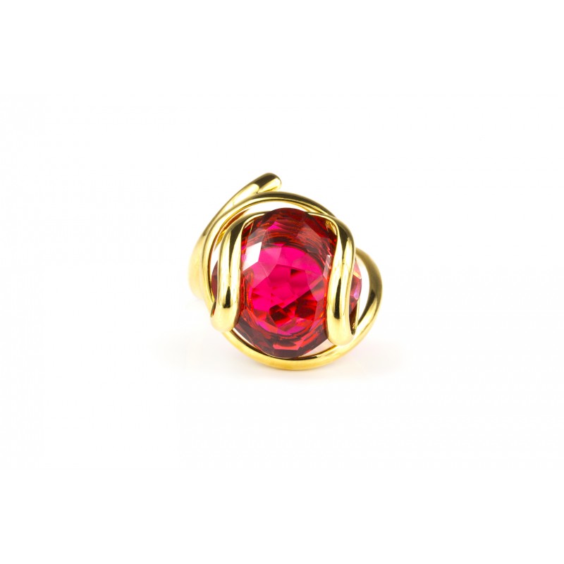 Bague Riflessi R14 – Doré – Rouge