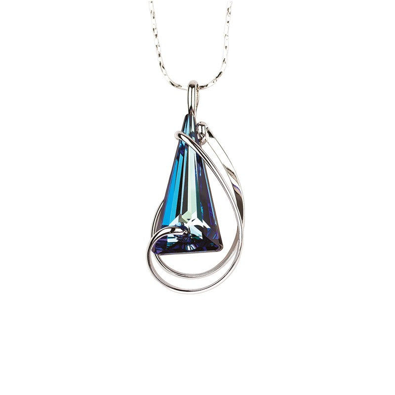 Collier Spike CDI – Argenté – Bleu Bermudes
