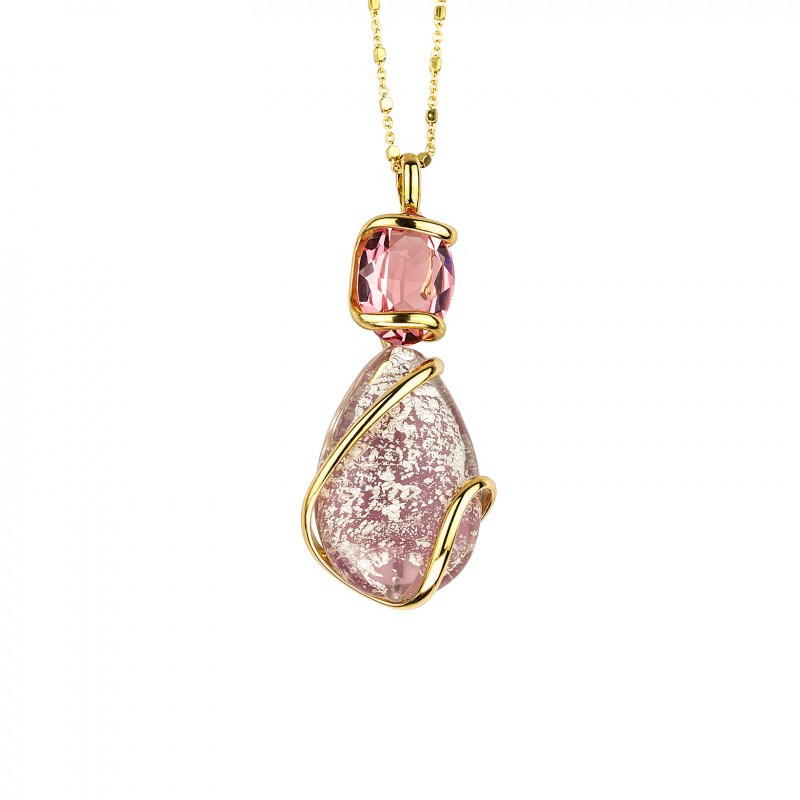 Collier Venice Small CGO – Doré – Rose