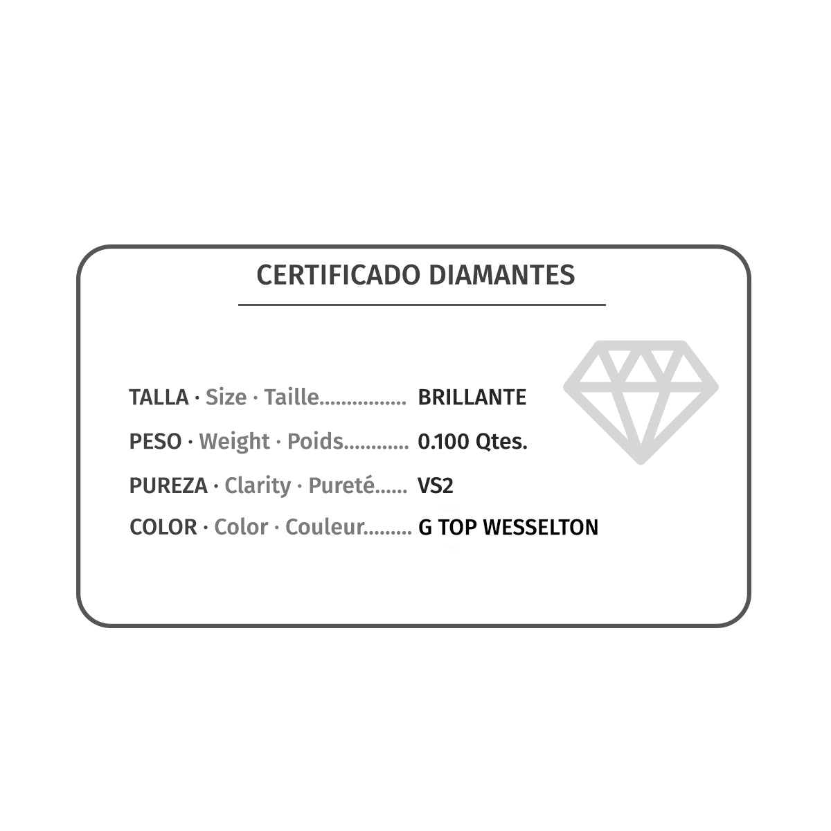 Boucles d'oreilles Chaton en Or Blanc 18K Diamants Lab 0.100 Cts VS2-G Taille : 6 X 6 mm Boucles d'oreilles Presse