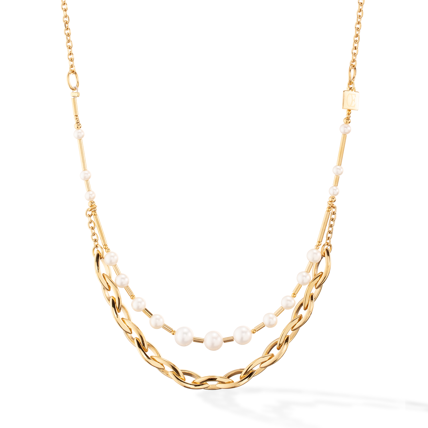 Collection 1110 - Golden White - Necklace - Cœur de Lion 