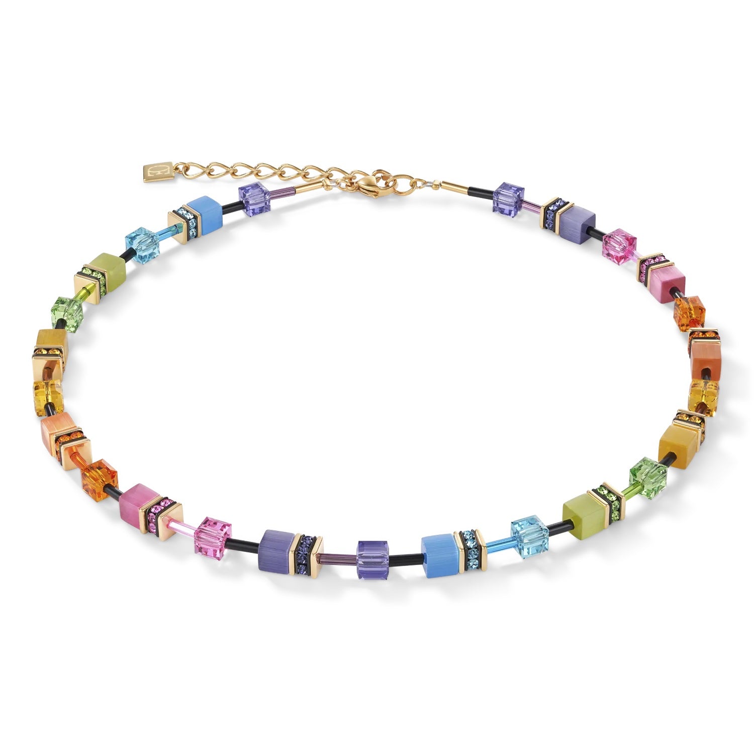 Collection 2838 - Multicolor Rainbow Gold - Necklace - Cœur de Lion