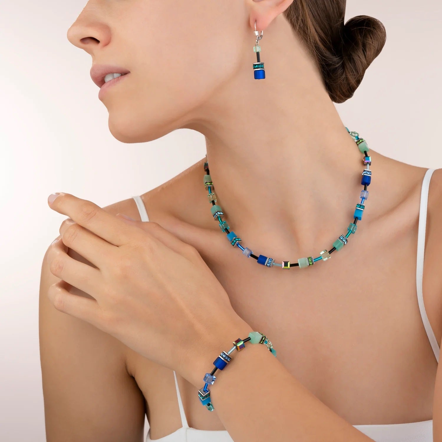 Kollektion 2838 - Blaugrün - Halskette - Cœur de Lion 