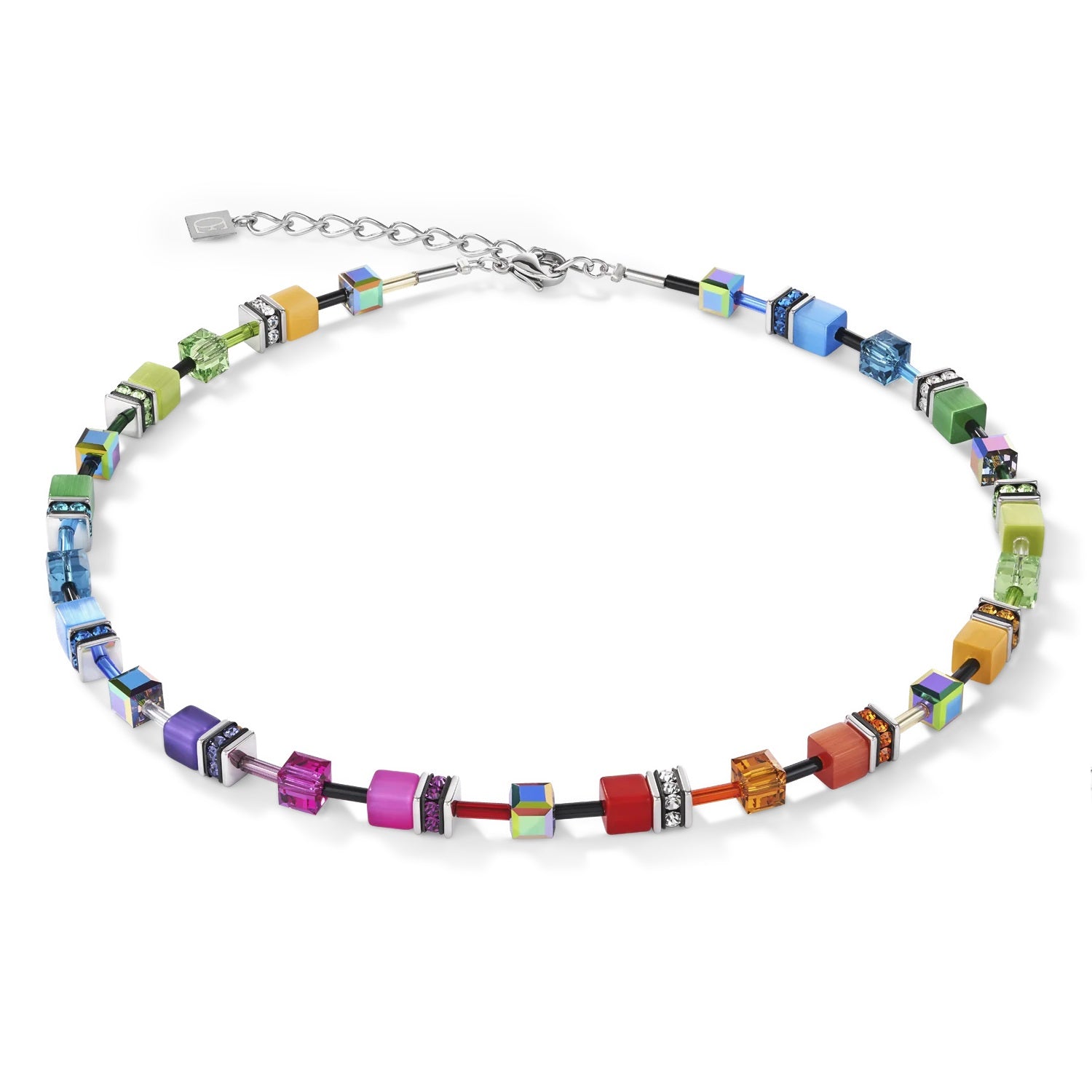 Kollektion 2838 - Multicolor Rainbow Silver - Halskette - Cœur de Lion 