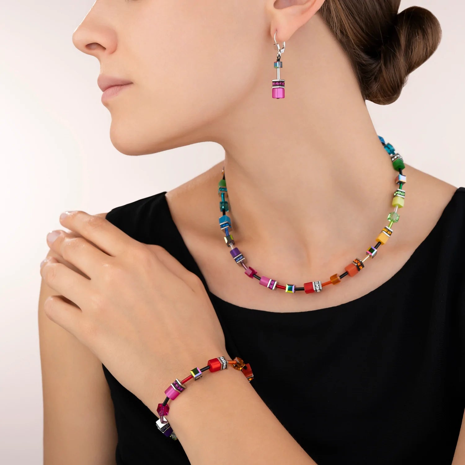 Kollektion 2838 - Multicolor Rainbow Silver - Halskette - Cœur de Lion 