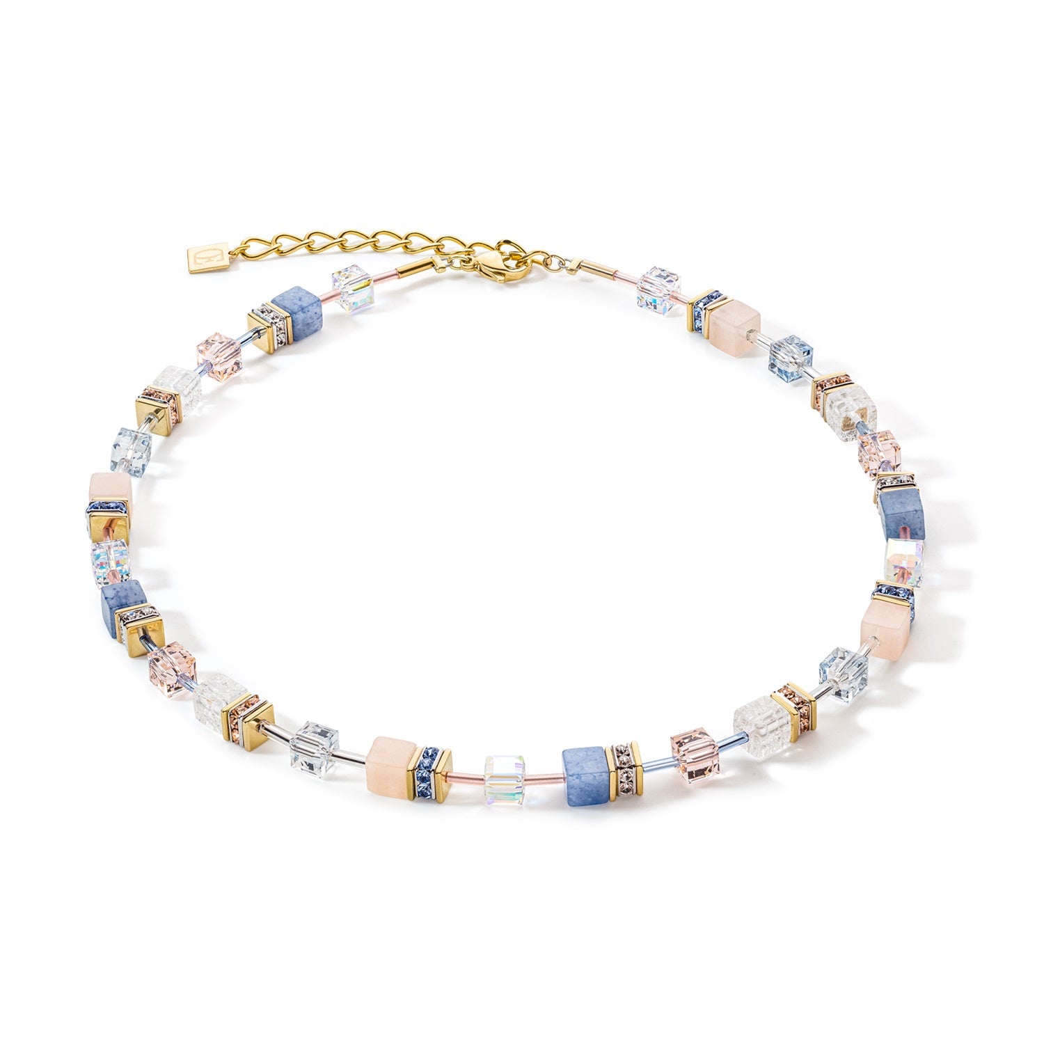 Collection 4605 - Light Blue Gold - Necklace - Cœur de Lion 