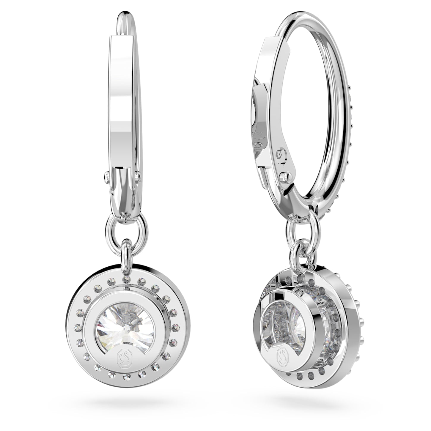 Constella - White Silver - Pavé - Earrings - Swarovski